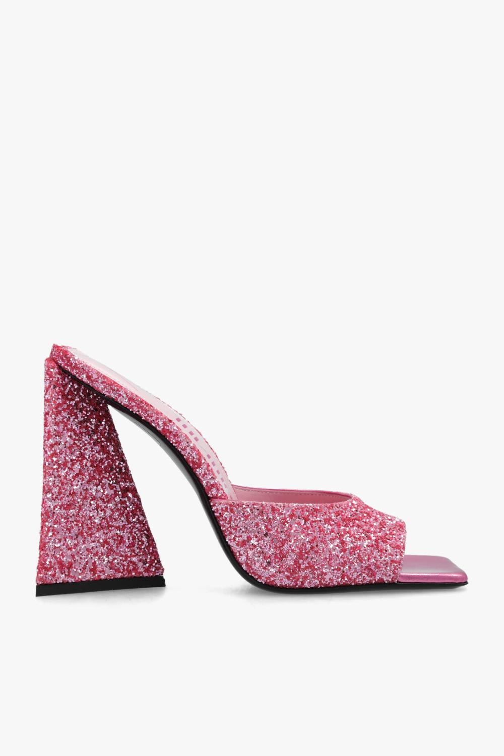 Attico Devon 115mm Sequin-embellished Mules In Pink