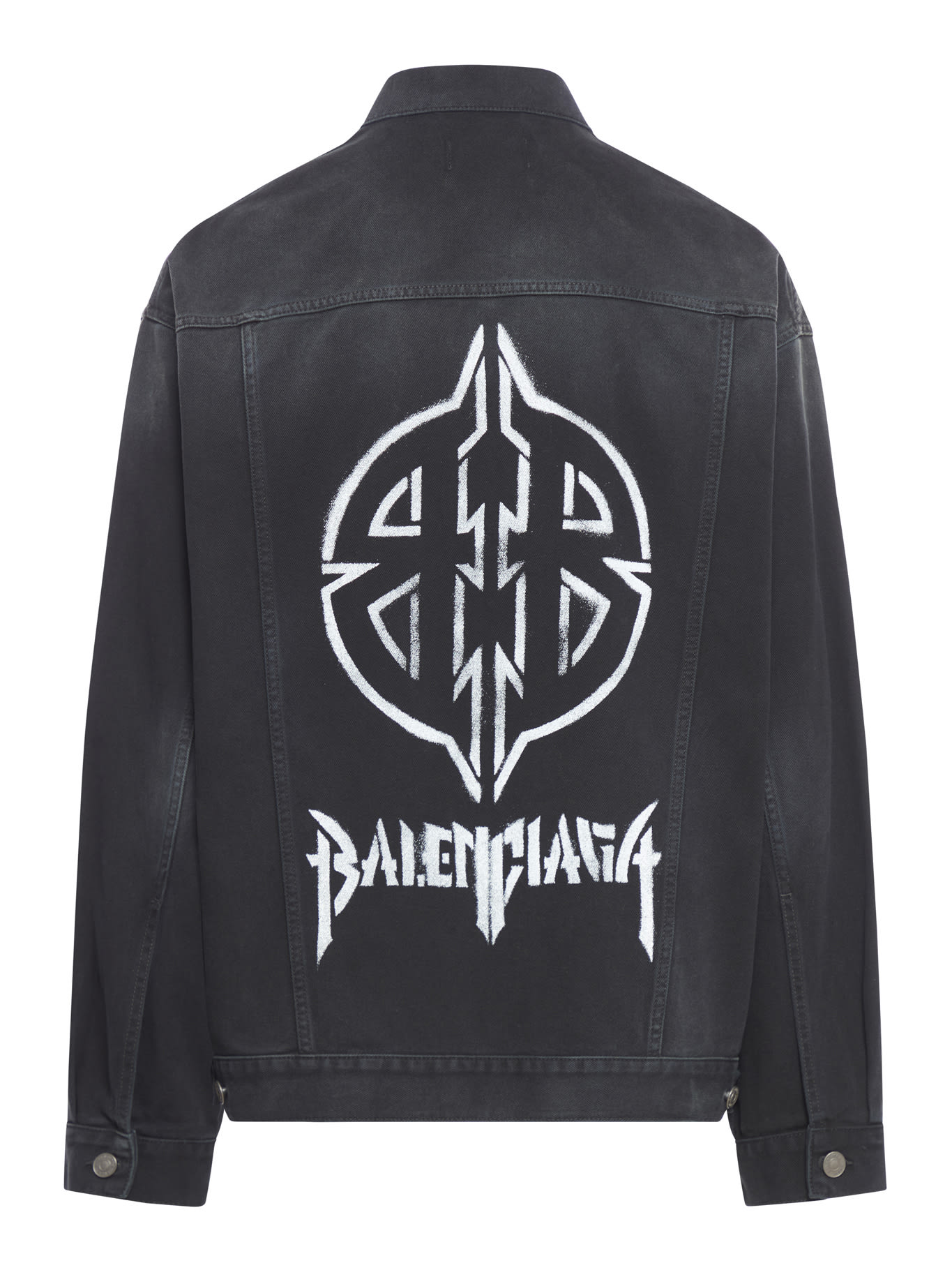 Shop Balenciaga Jacket In Sunbleached Black