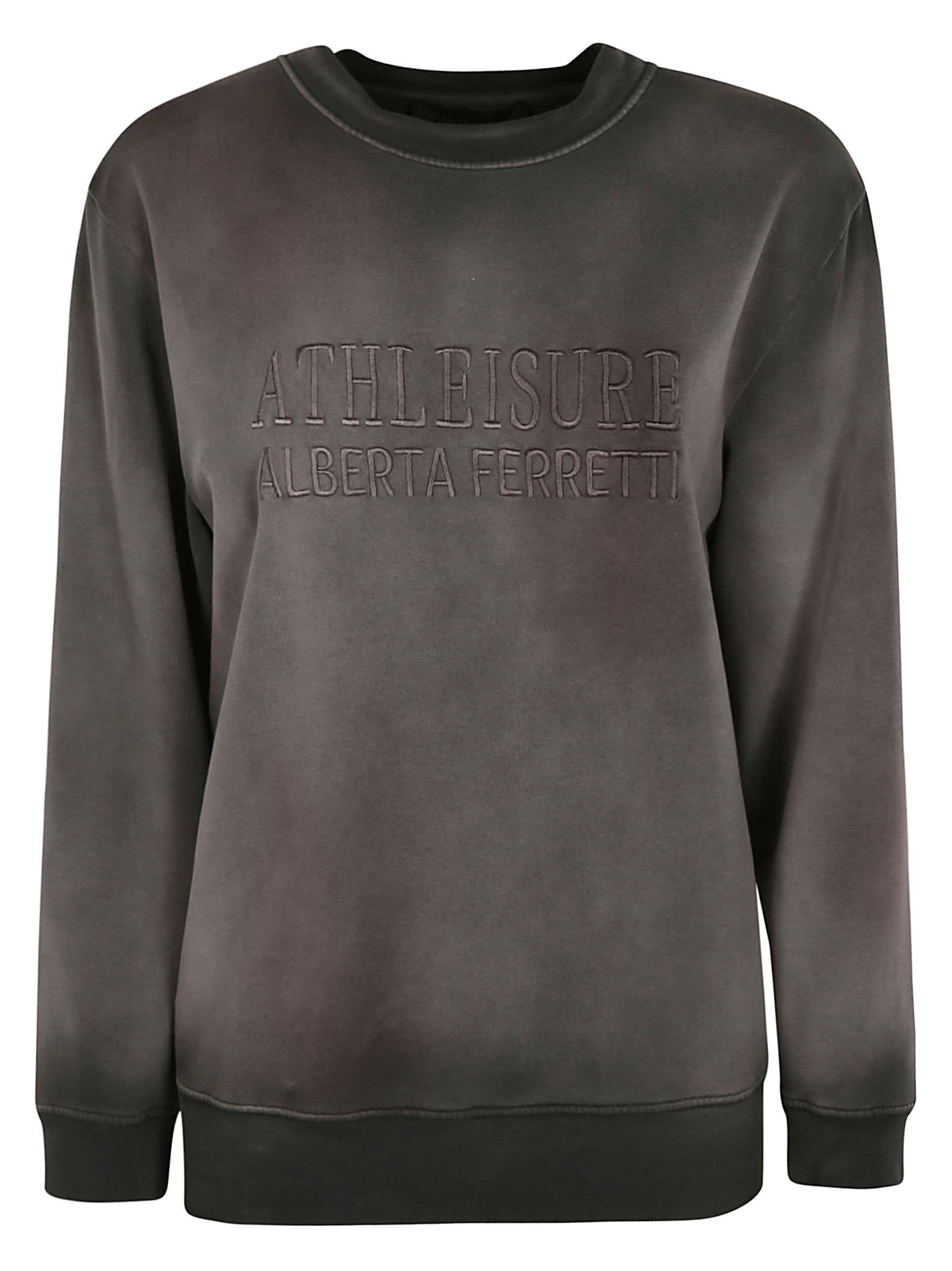 Alberta Ferretti Vintage Effect Embossed Logo Sweatshirt
