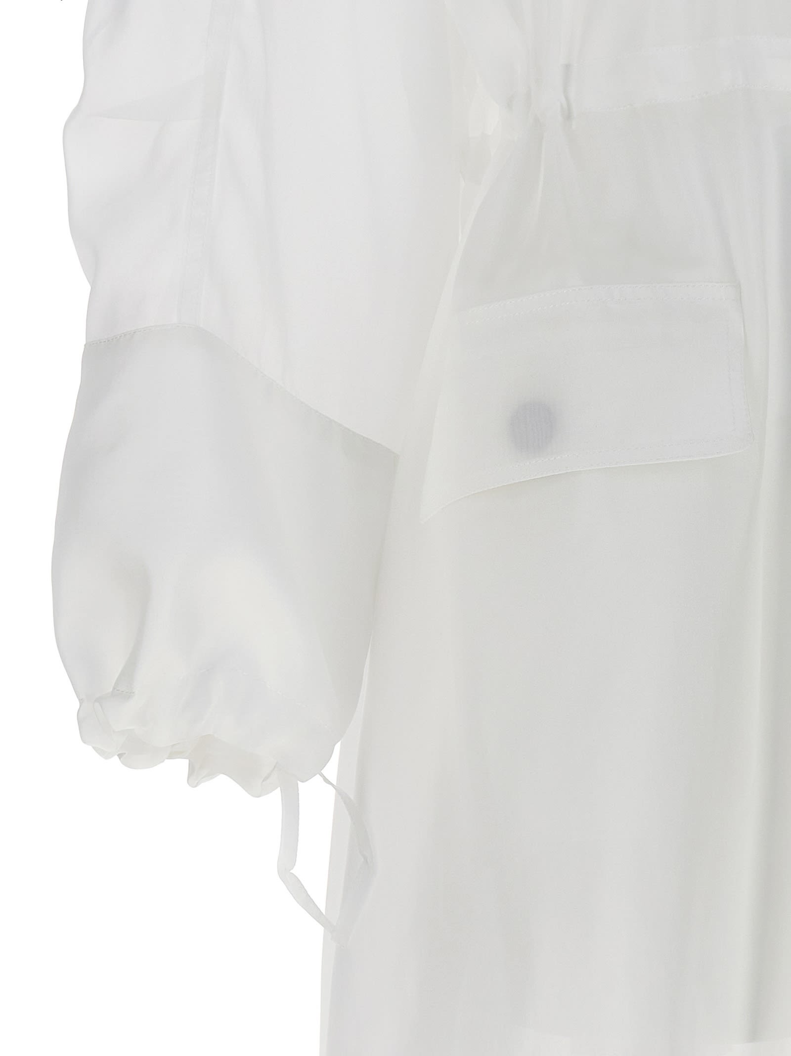 Shop Ferragamo Organza Unlined Trench Coat In White