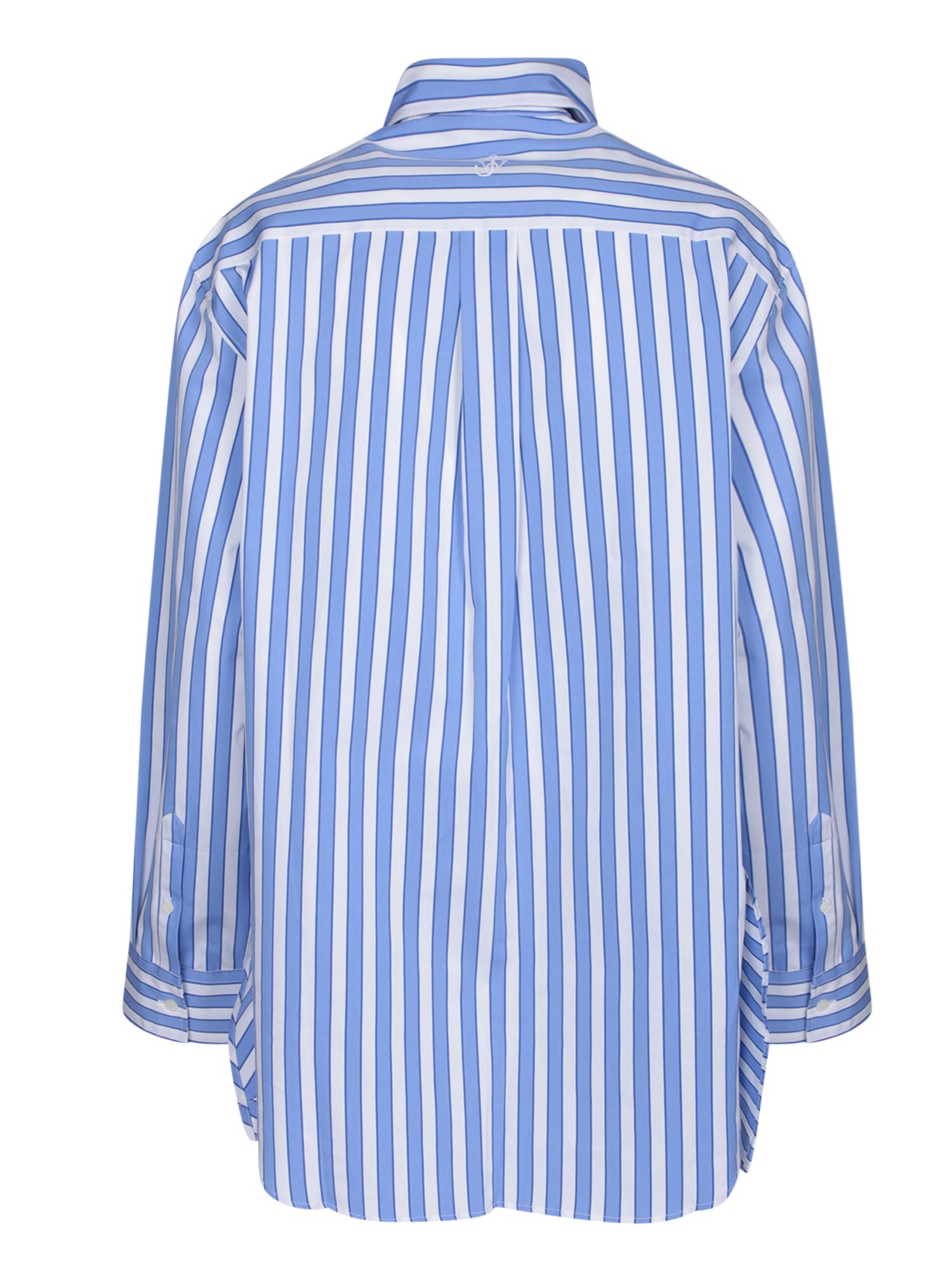 Shop Jw Anderson Peplum Drape Shirt In Azzurro Riga
