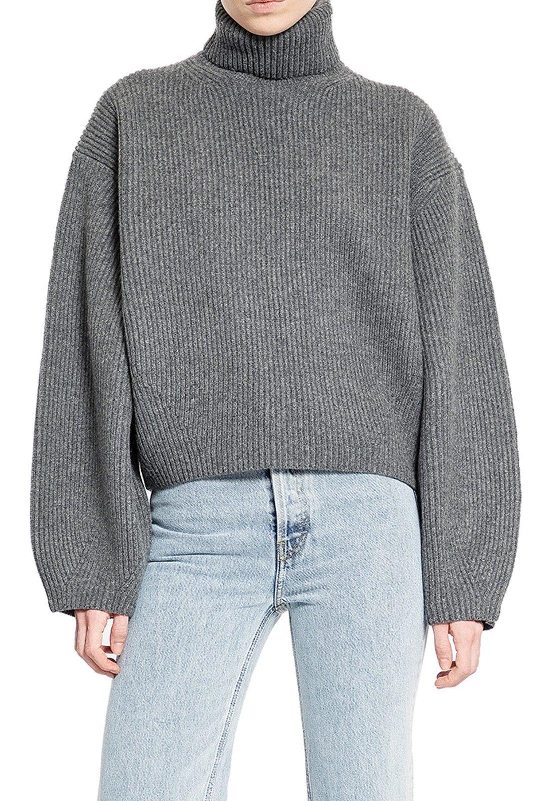 Totême Ribbed Knit Turtleneck Sweater