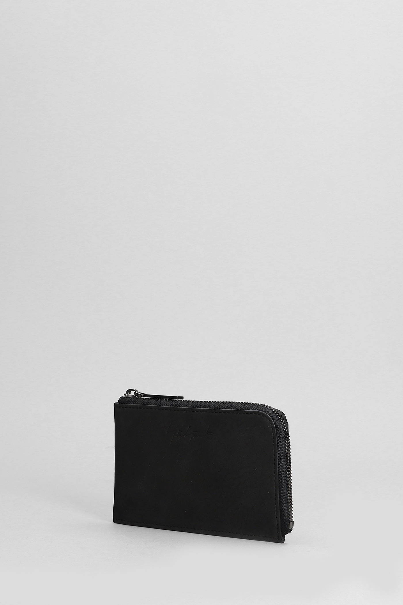 Shop Yohji Yamamoto Wallet In Black Leather