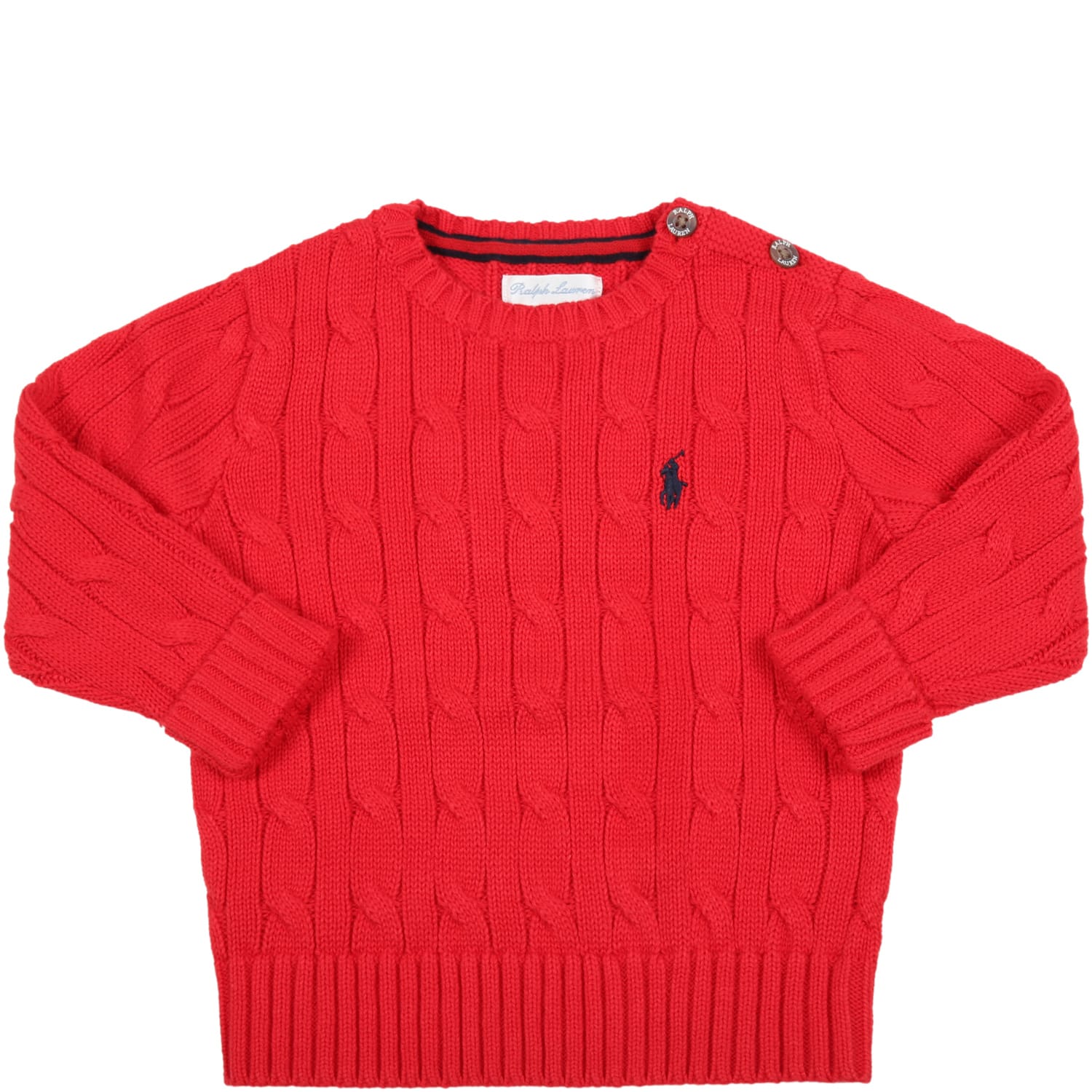 Ralph Lauren Red Sweatshirt For Baby Kids With Pony Logo