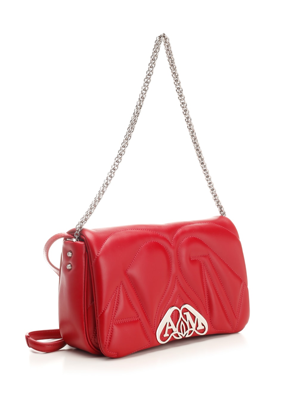 Alexander Mcqueen Logo Flap Shoulder Bag In Red