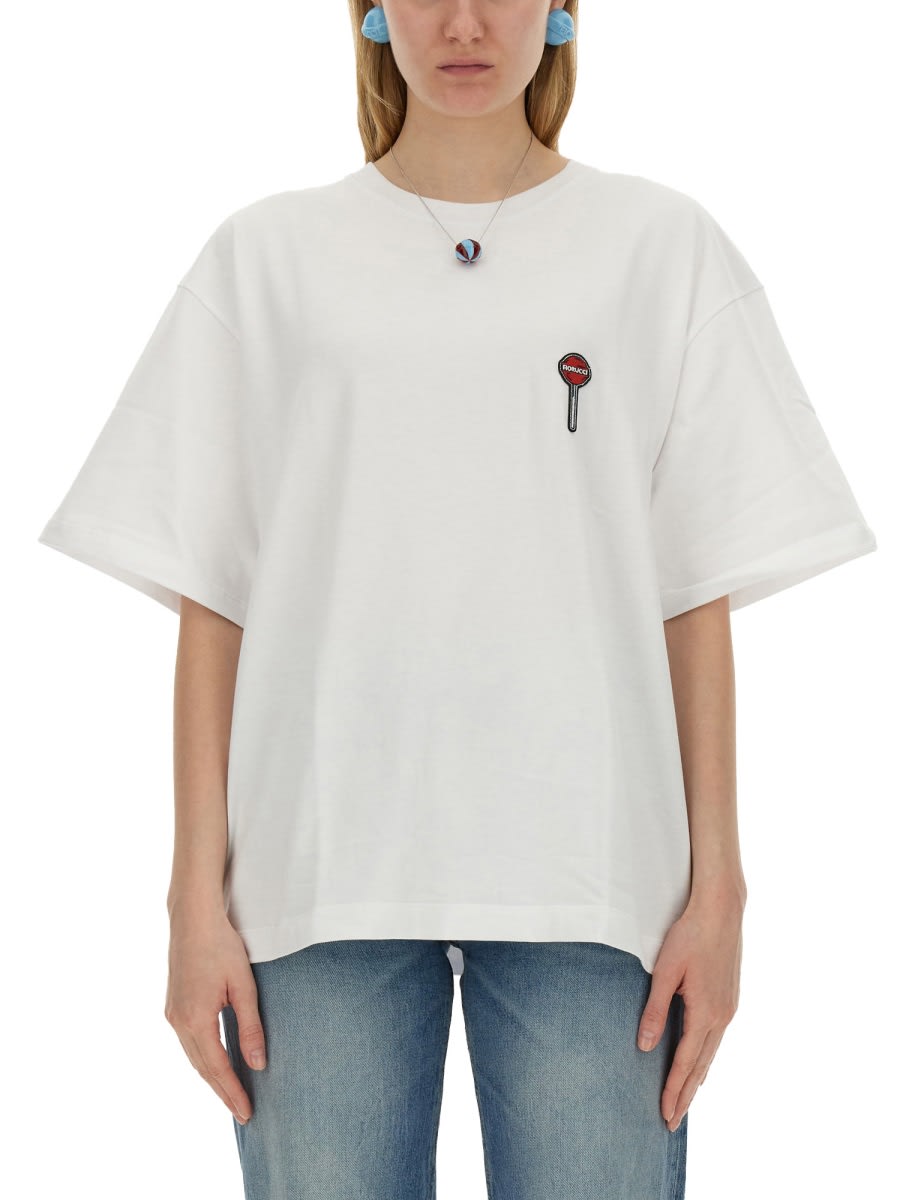 Fiorucci Lollipop Print T-shirt In White