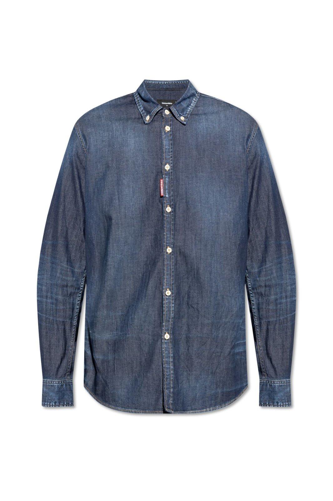 Shop Dsquared2 Long-sleeved Denim Shirt