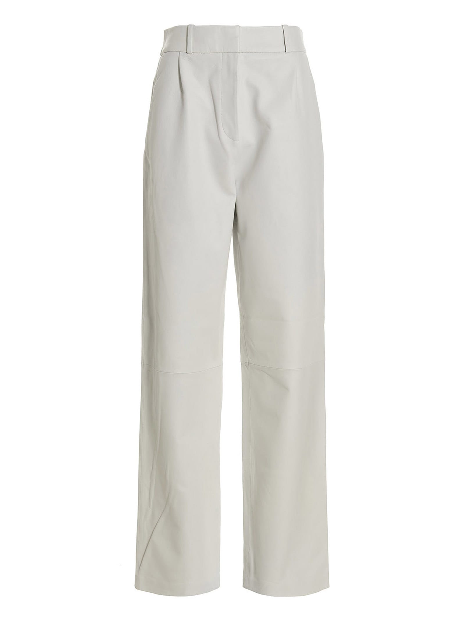 Shop Kassl Editions Leather Pants In White