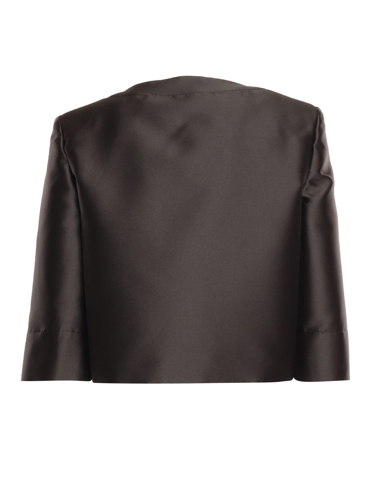 Alberta Ferretti Crop Jacket In Black