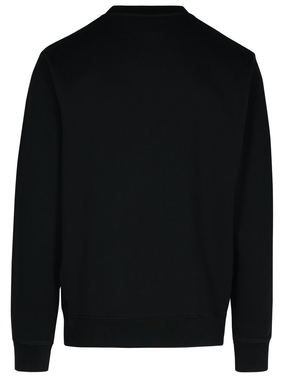 Maison Kitsuné Black Fox Head Long Sleeve T-shirt In Black
