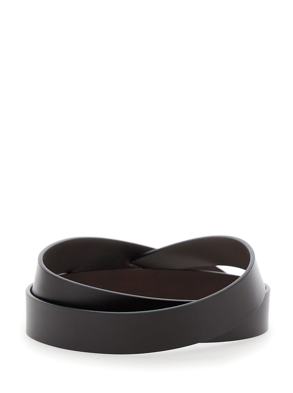 Isabel Marant Brown Belt With Braided Design In Leather Woman In Black