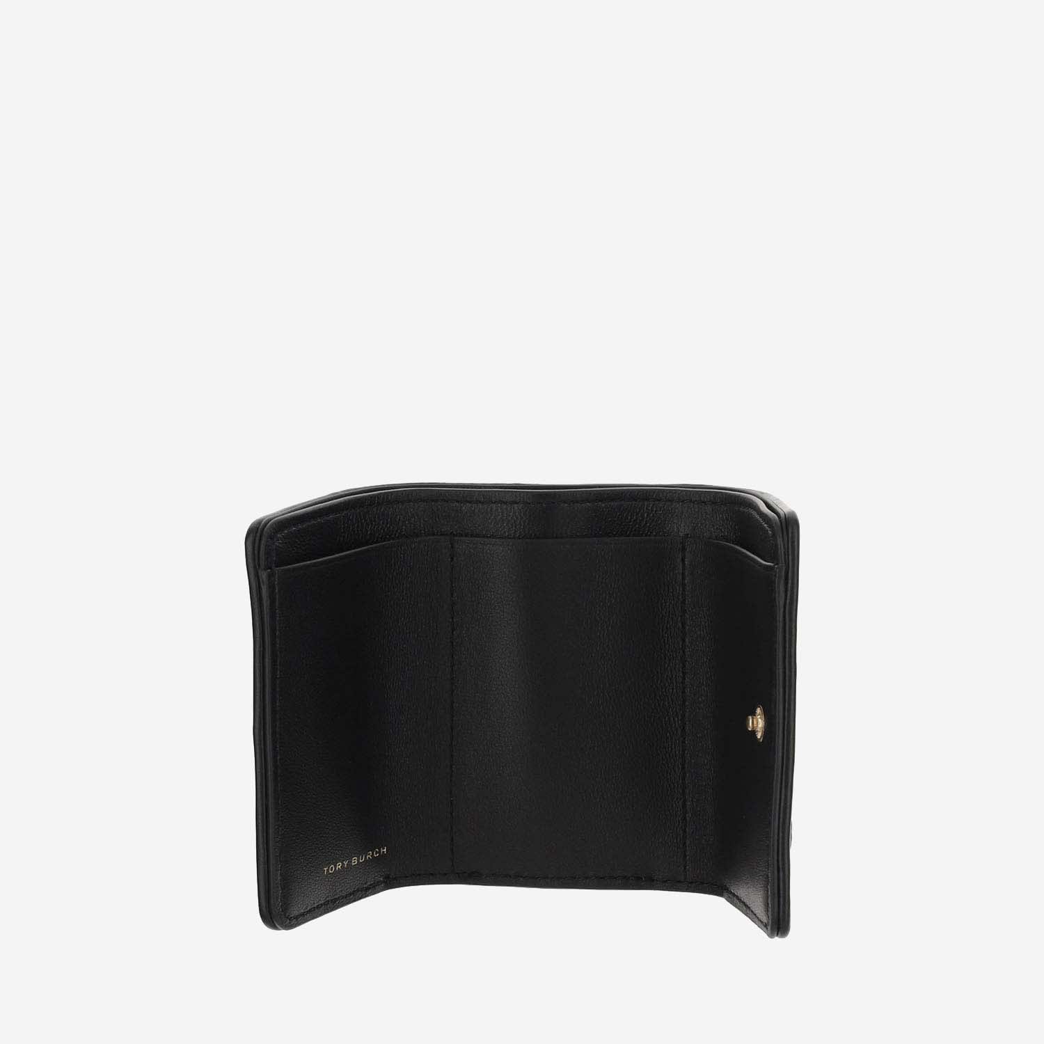 Tory Burch Fleming Soft Small Flap Wallet In Black