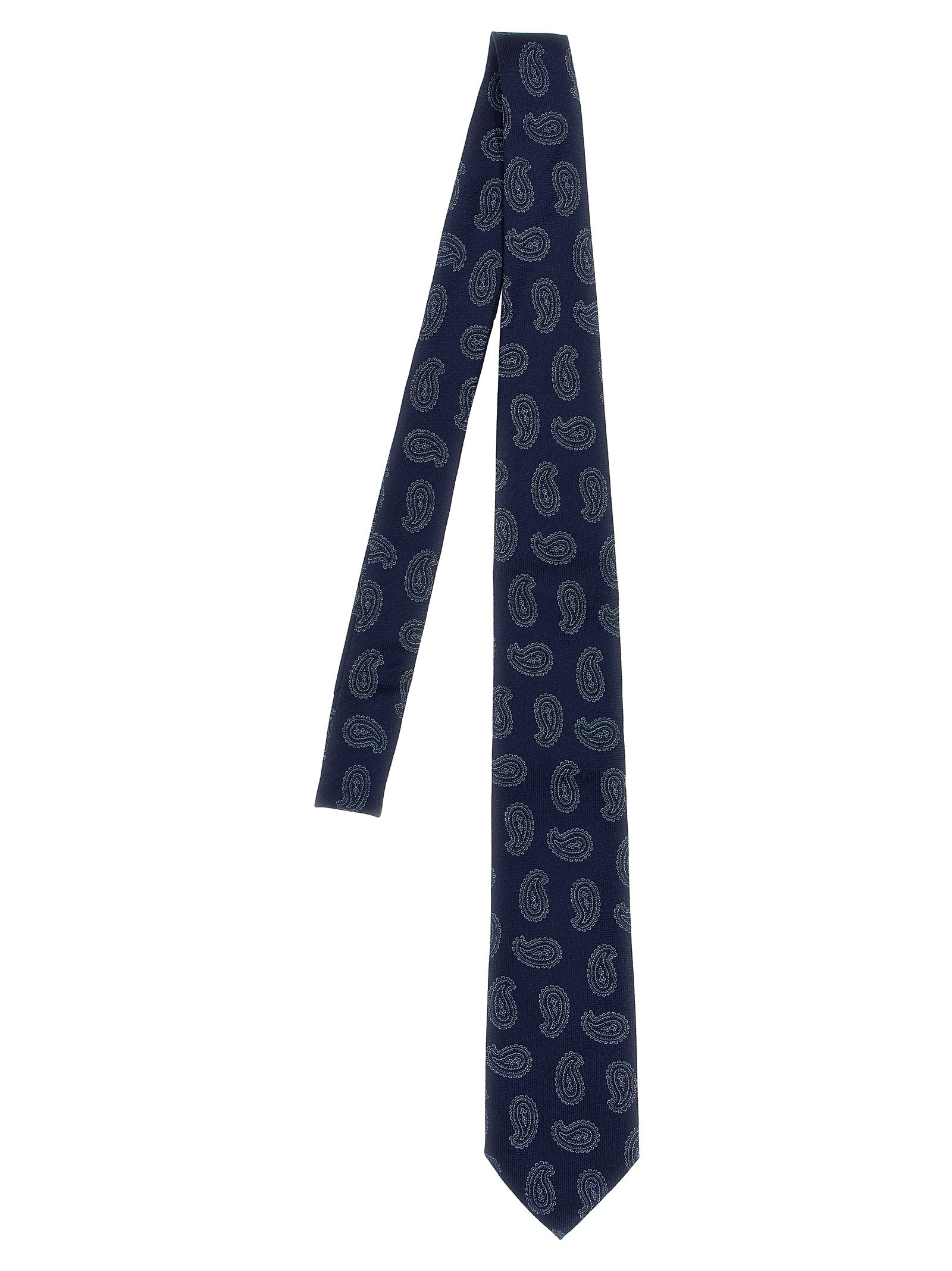 Shop Etro Paisley Tie In Blue