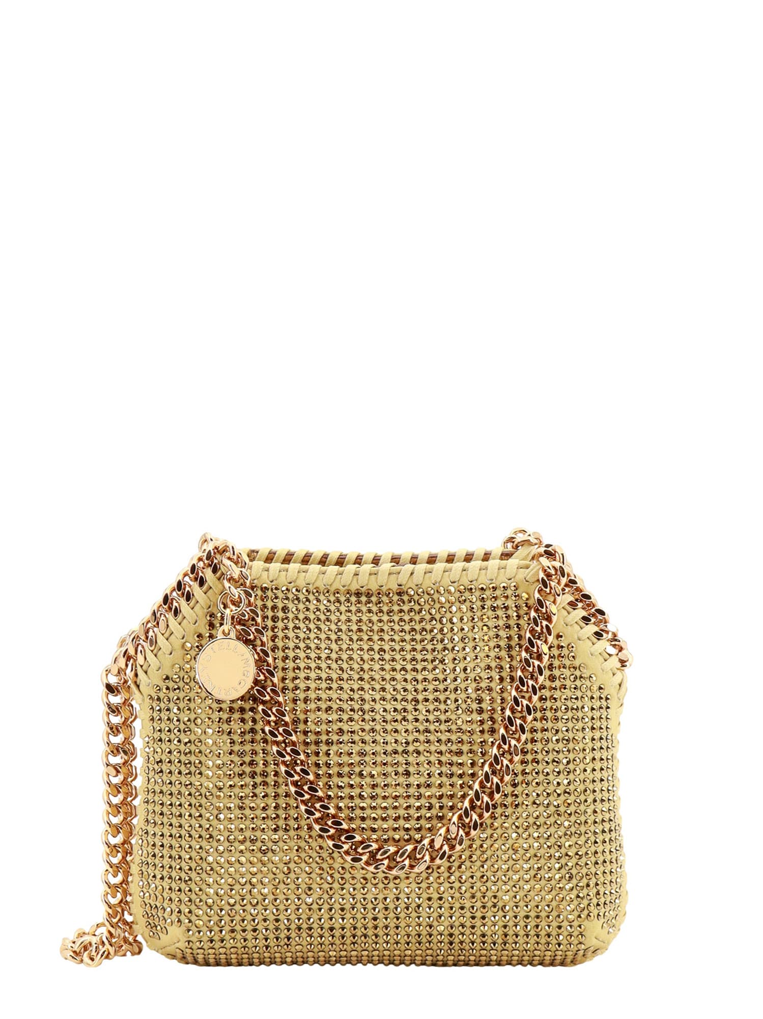 Shop Stella Mccartney Falabella Shoulder Bag In Oro