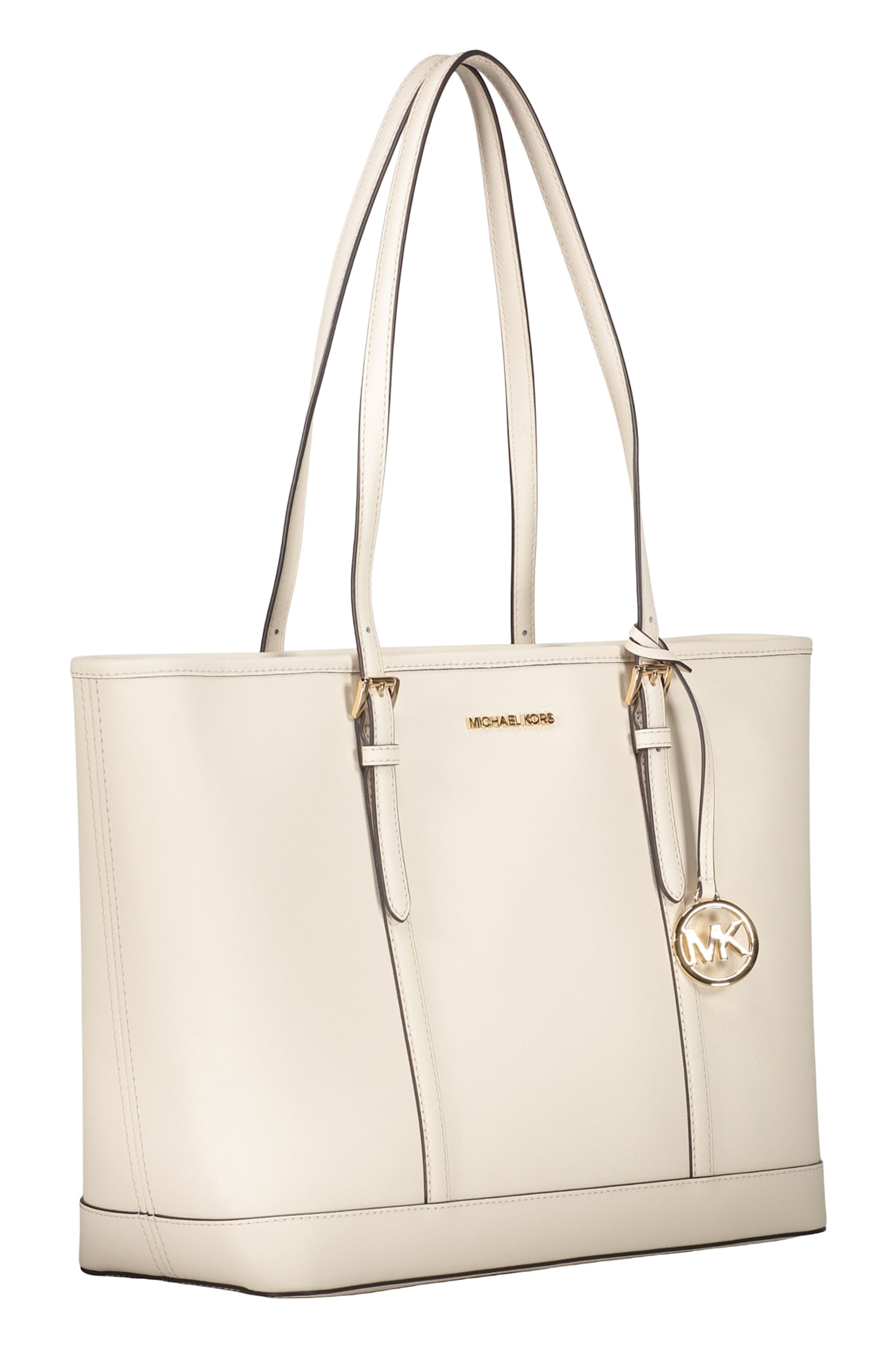 Michael Kors Leather Tote In White