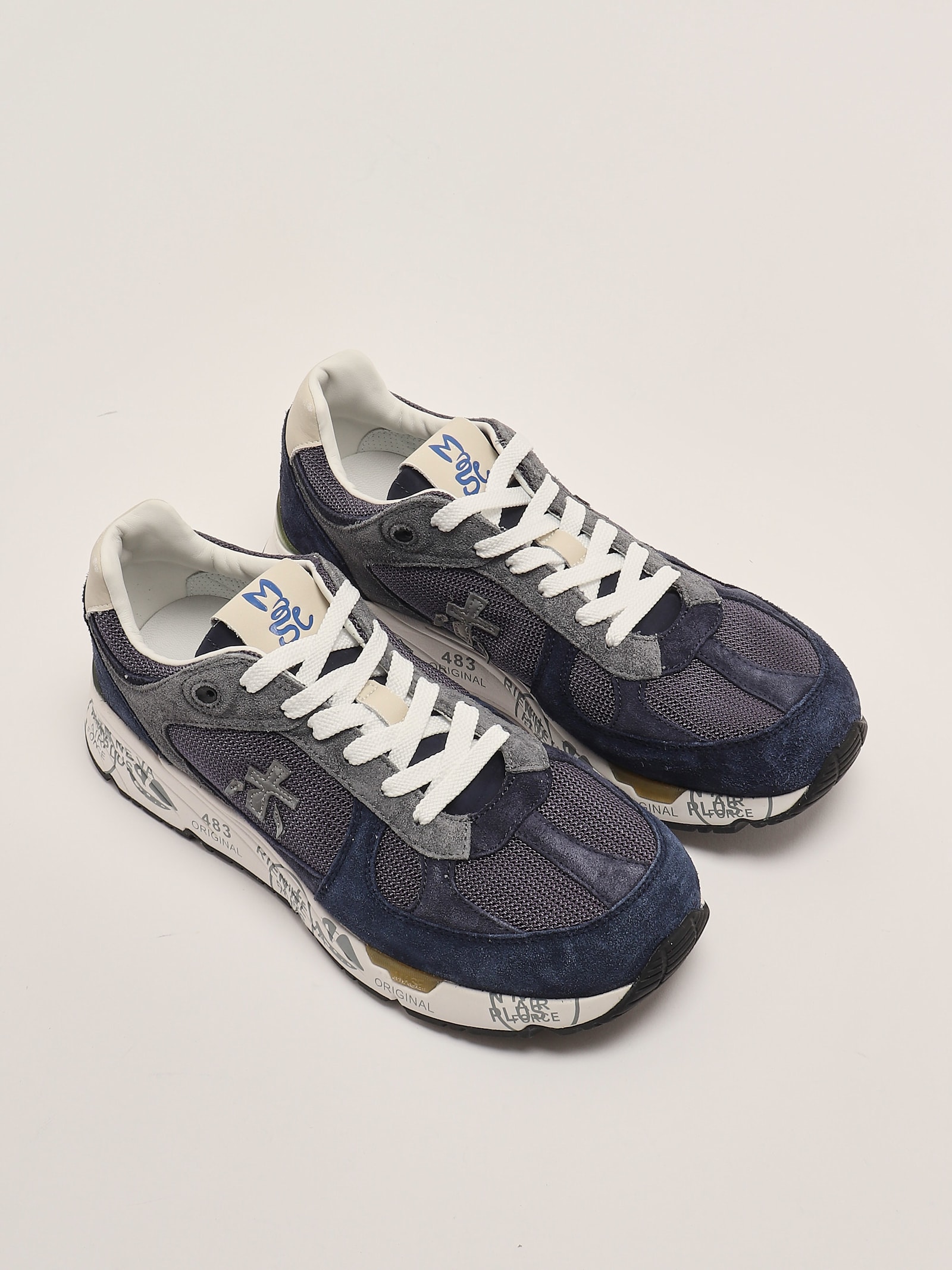スニーカー PREMIATA MASE SNEAKERS IN MESH AND SUEDE Premiata Mase Mesh And Suede Sneakers In Blue | ModeSens