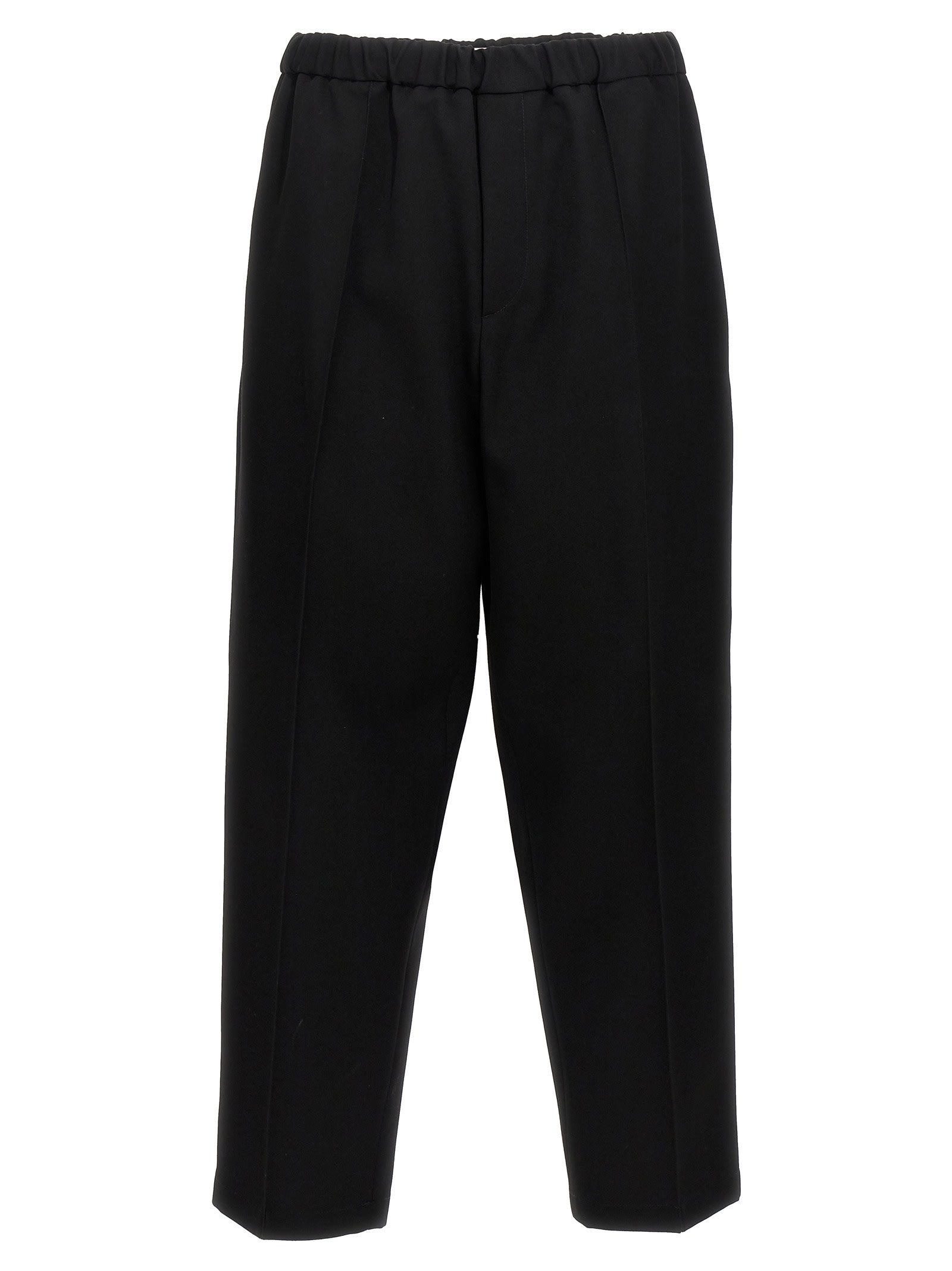 Shop Jil Sander Wool Pants In Black