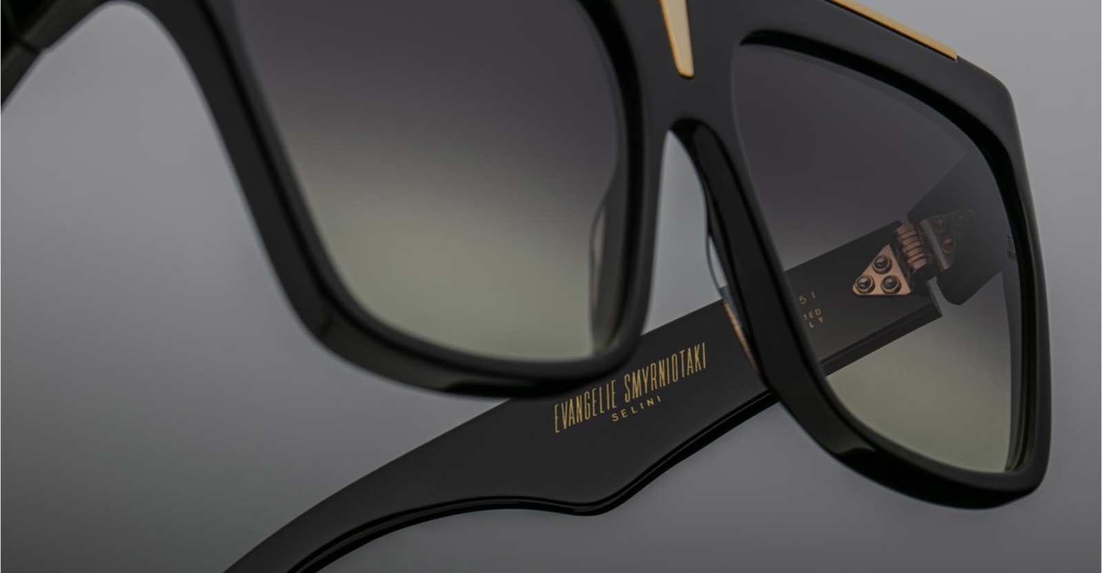 Shop Jacques Marie Mage Selini - Black Sunglasses In Black/gold