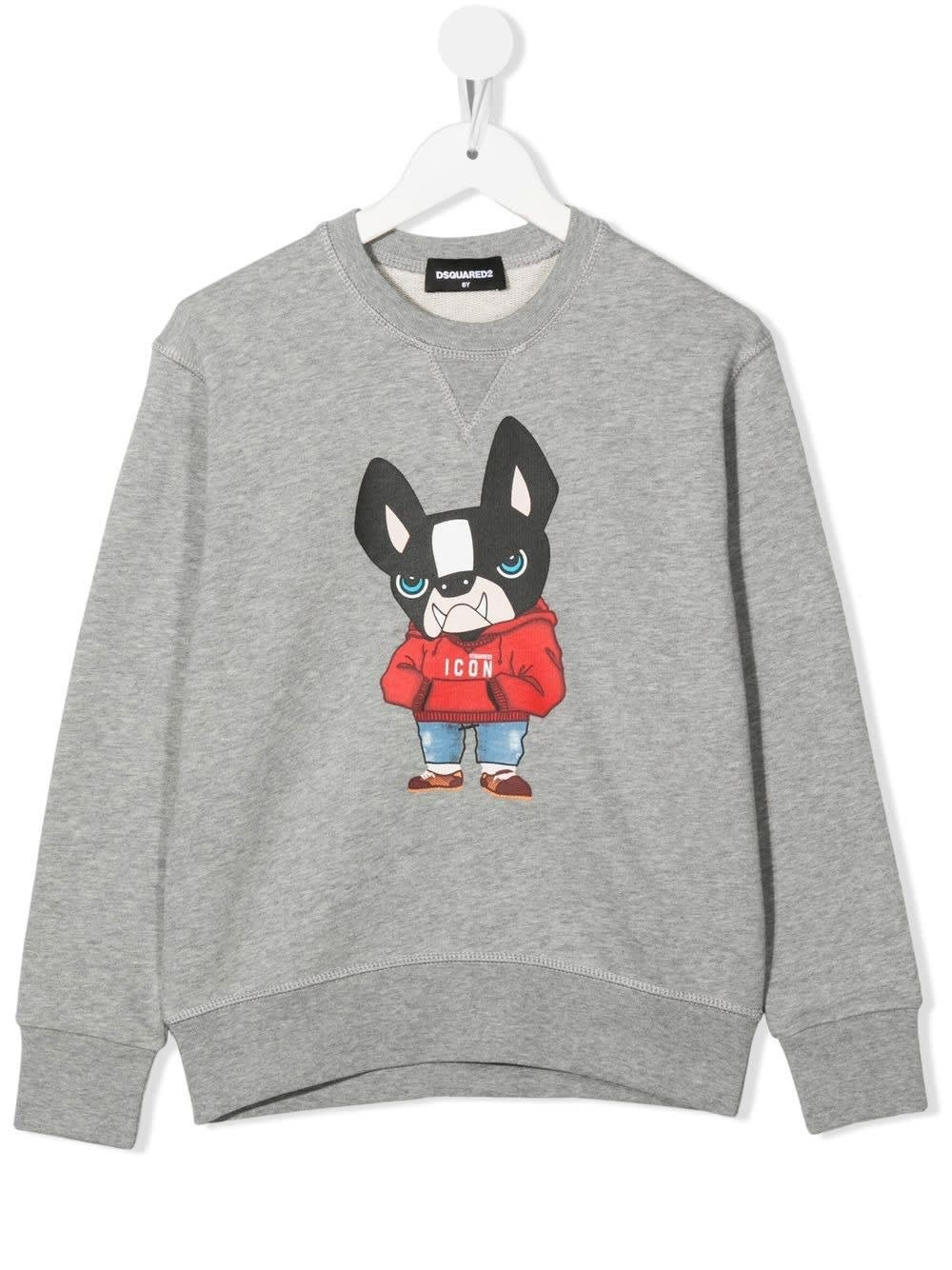 Dsquared2 Kids Grey Icon Dog Sweatshirt