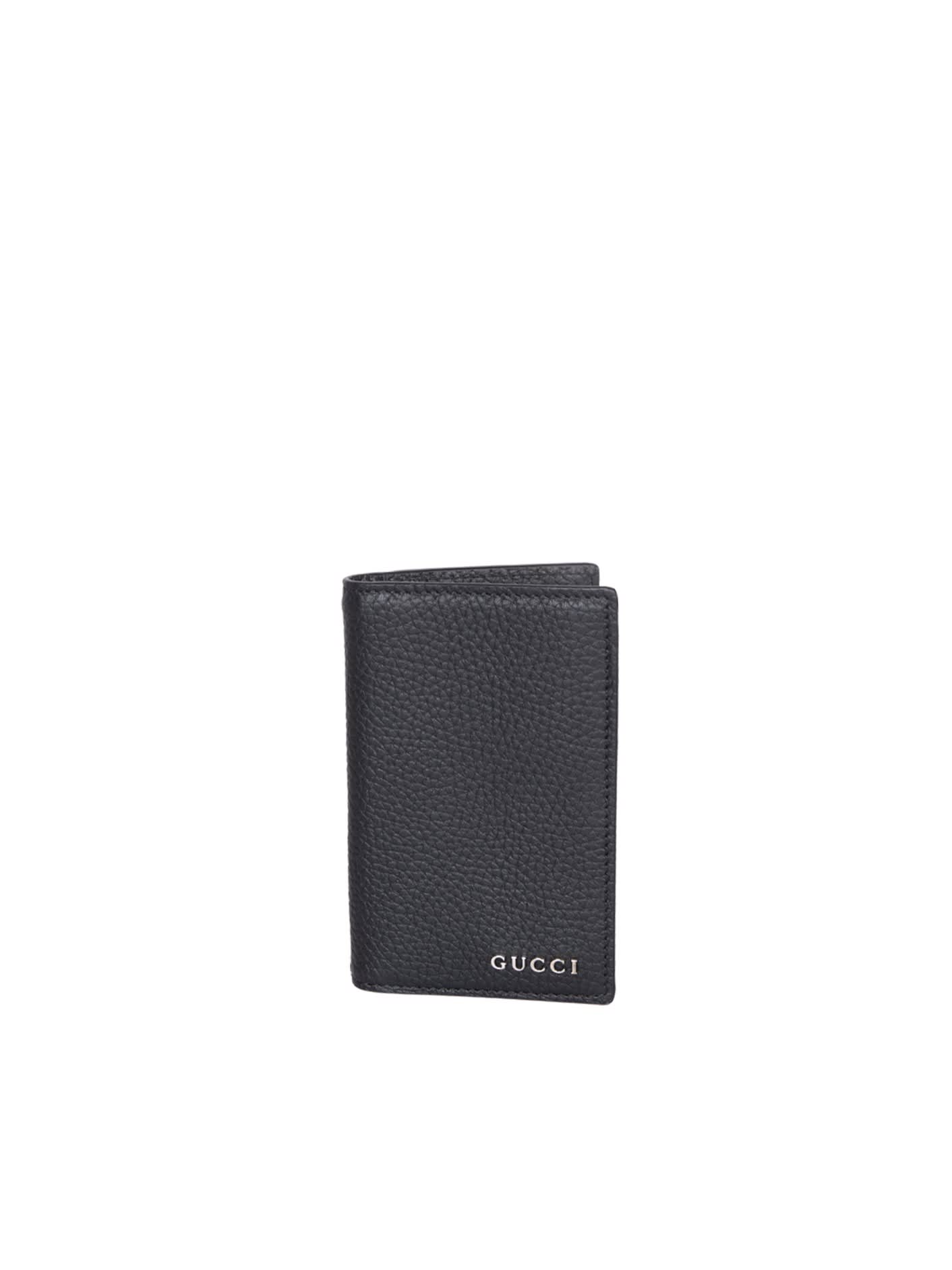 Shop Gucci Piuma 865 Black Cardholder
