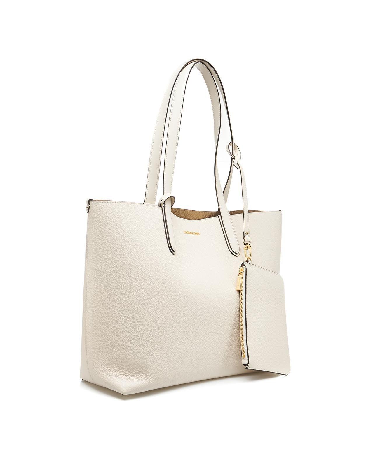 Shop Michael Kors Eliza Reversible Extra-large Tote Bag In Light Cream