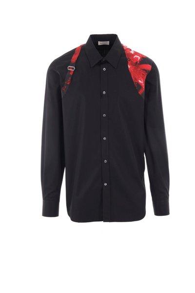 Shop Alexander Mcqueen Harness Long Sleeved Shirt In Black