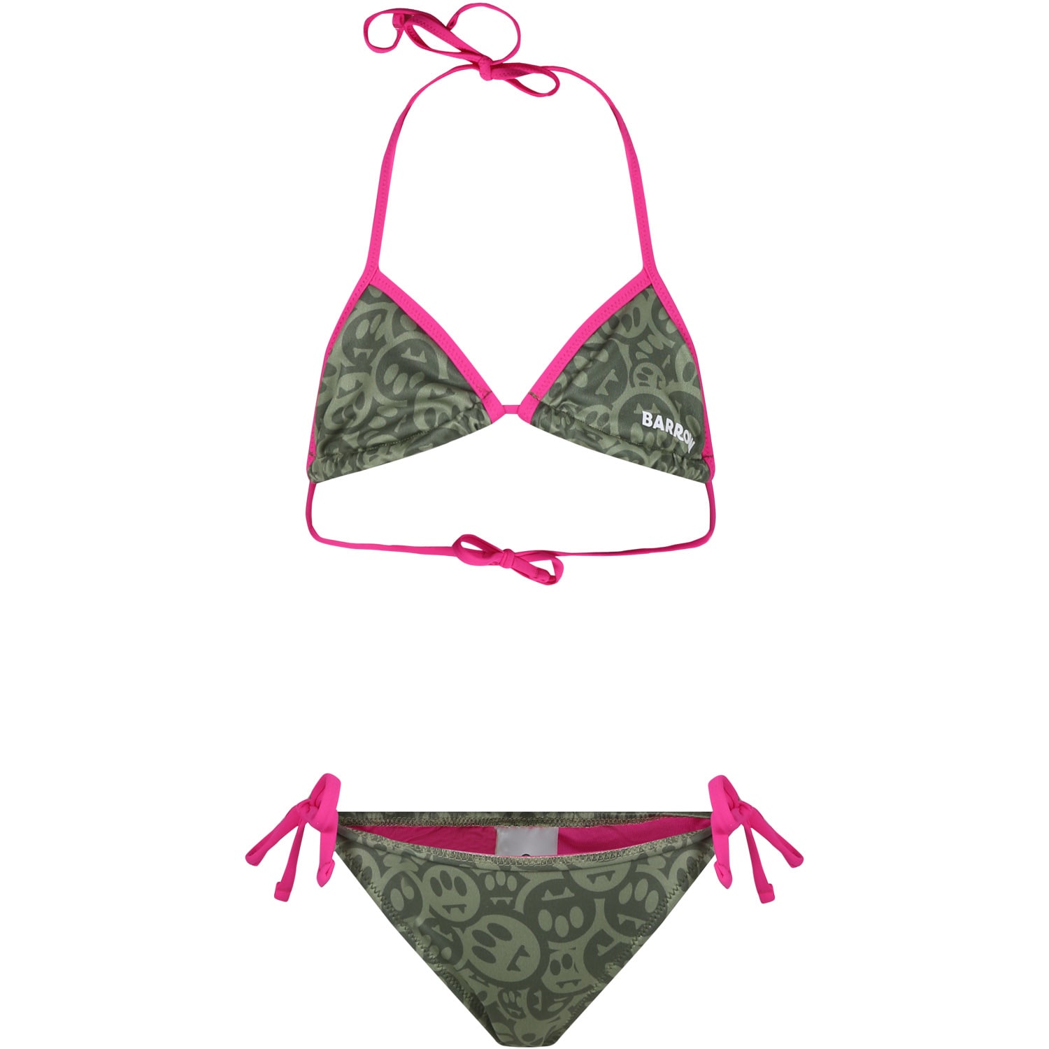 Shop Barrow Green Bikini For Girl With Smiley Print