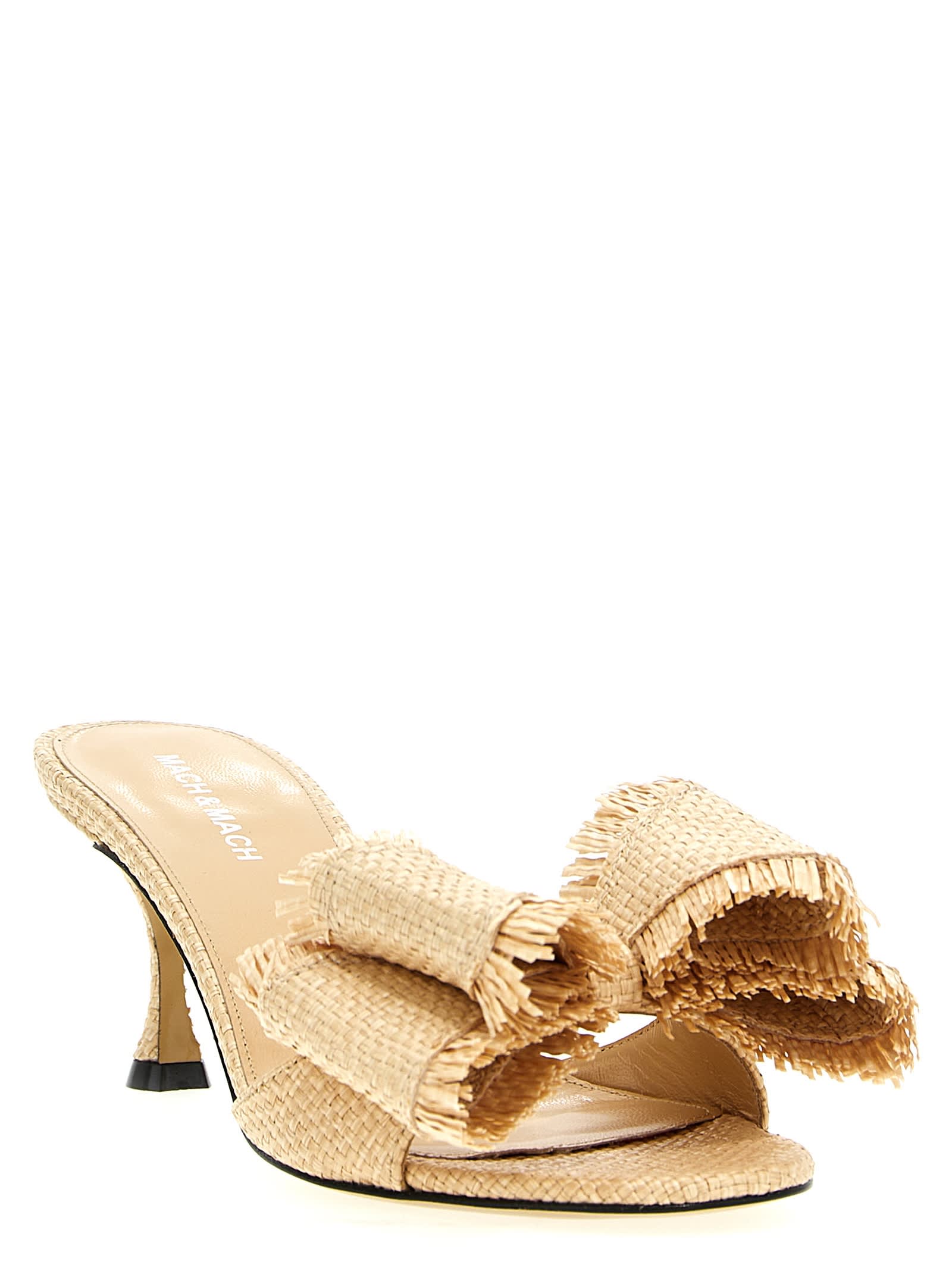 Shop Mach &amp; Mach Le Cadeau Sandals In Beige
