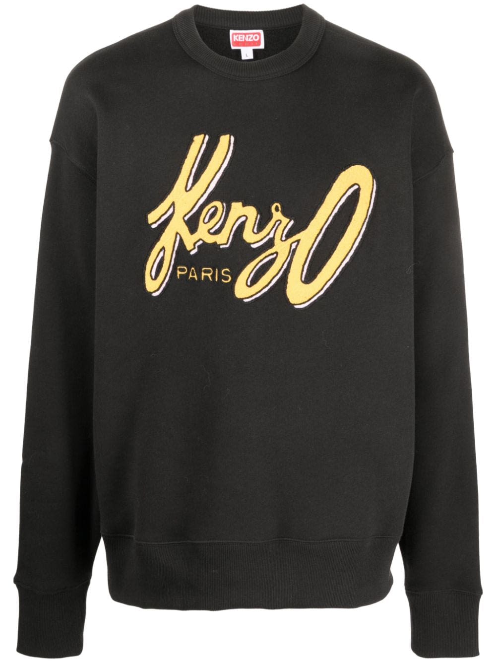Shop Kenzo Archive Oversize Logo Sweatshirt In J Black