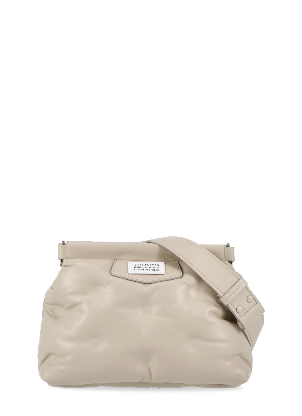 Shop Maison Margiela Glam Slam Classic Shoulder Bag In Beige