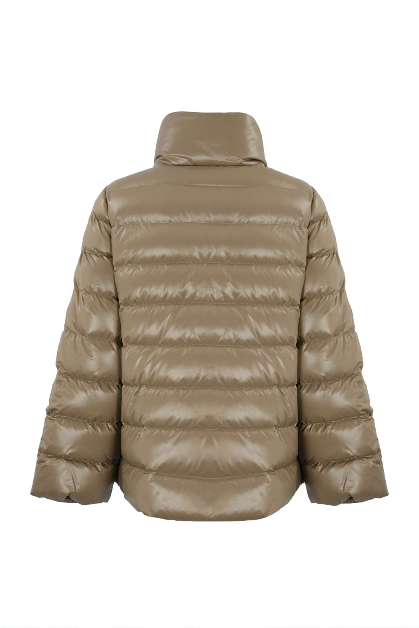 Shop Fay Nylon Down Jacket With Hook In Beige