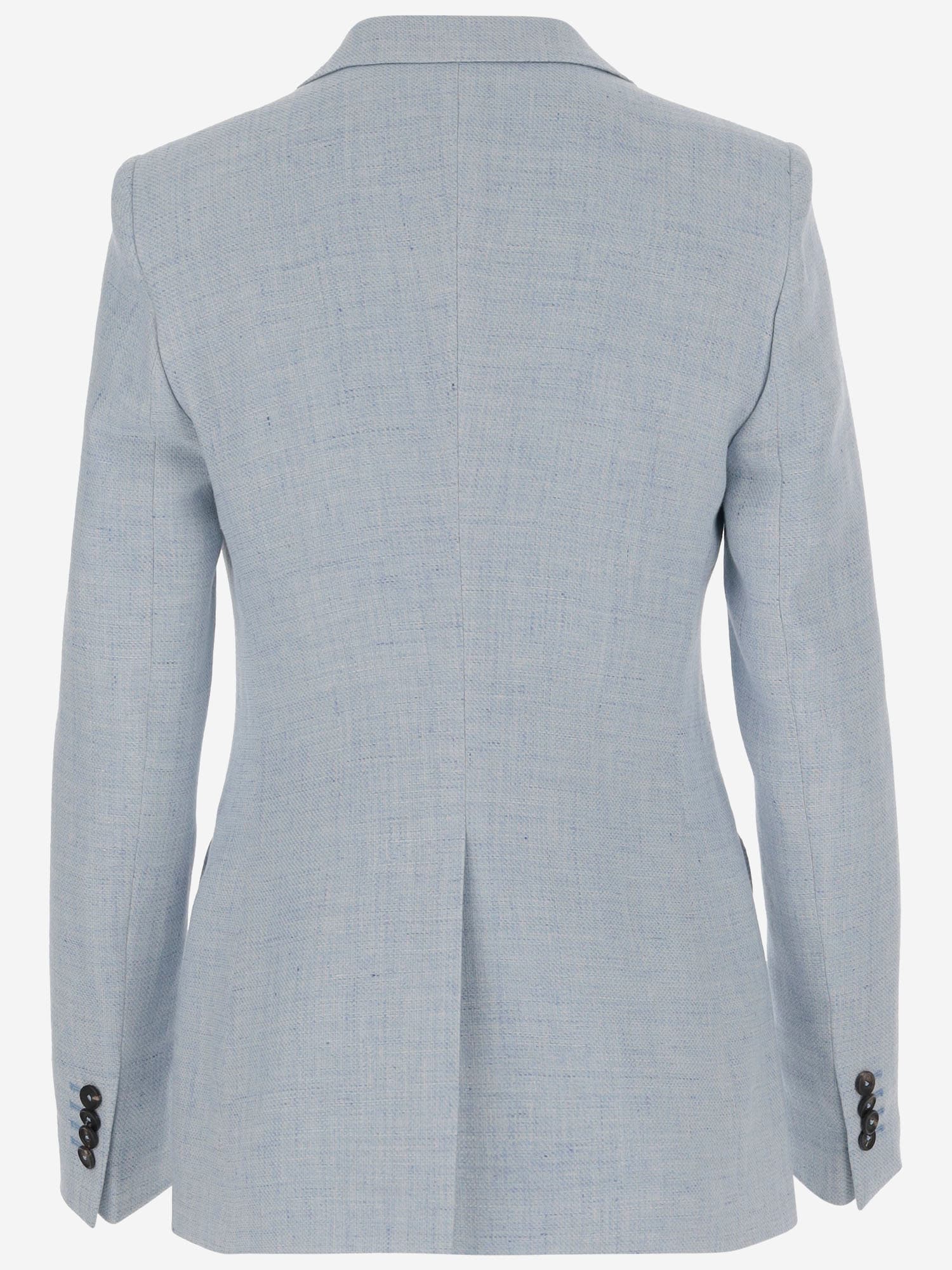 TAGLIATORE LINEN BLEND SINGLE-BREASTED JACKET