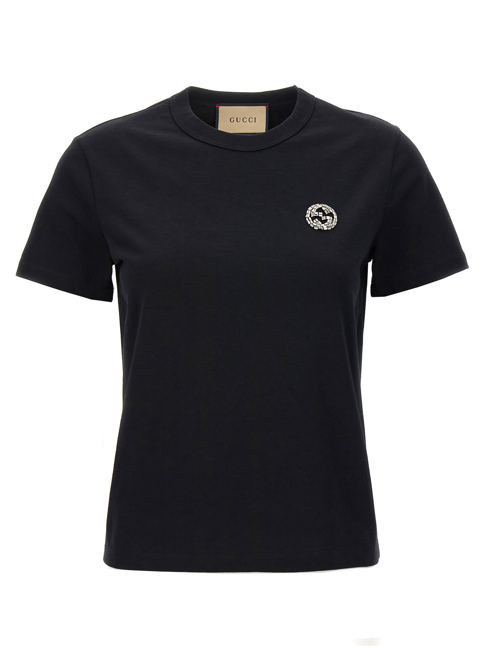 Gucci Incrocio Gg T-shirt In Black