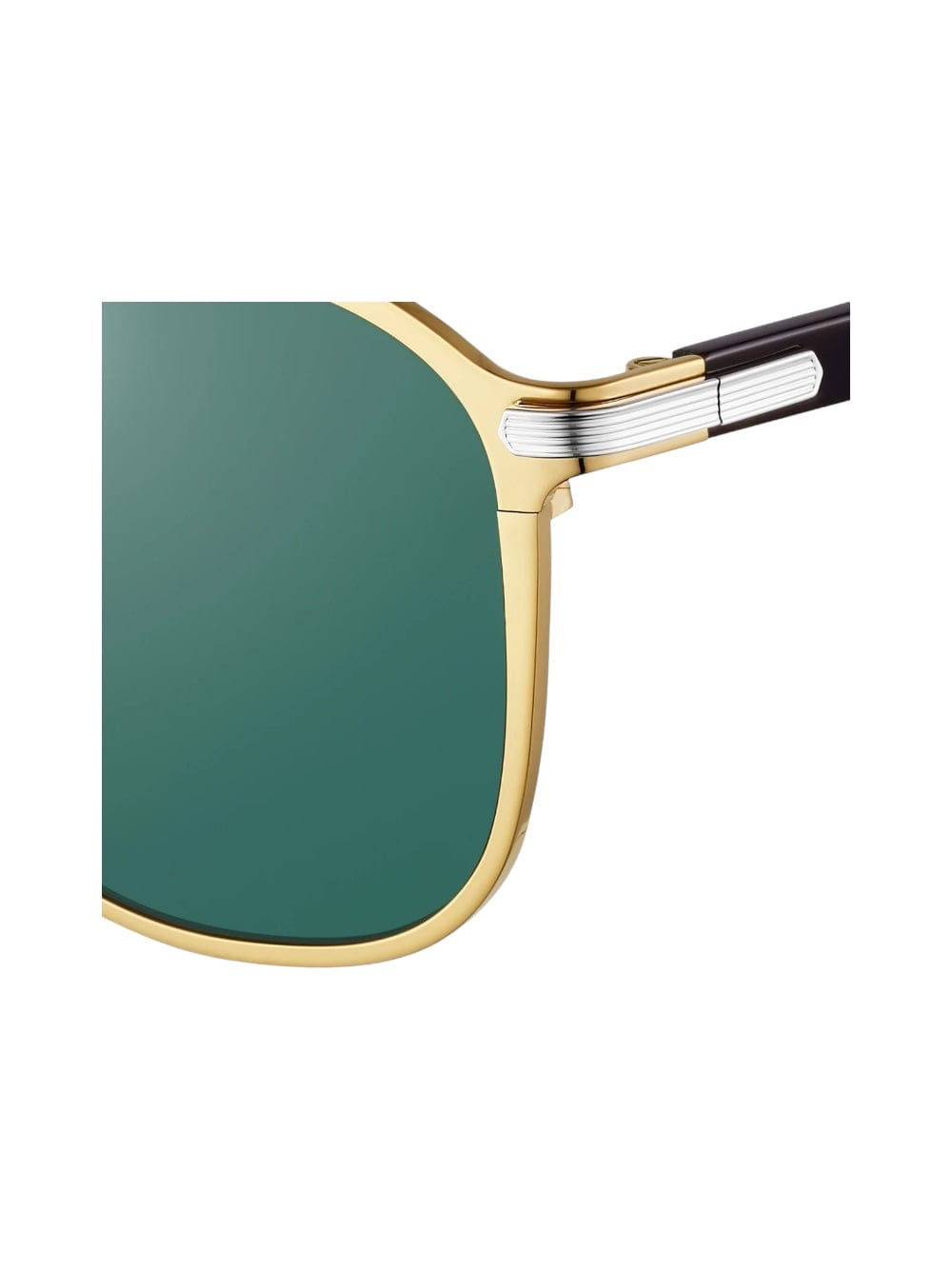 Shop Cartier Ct 0012 - Gold Sunglasses