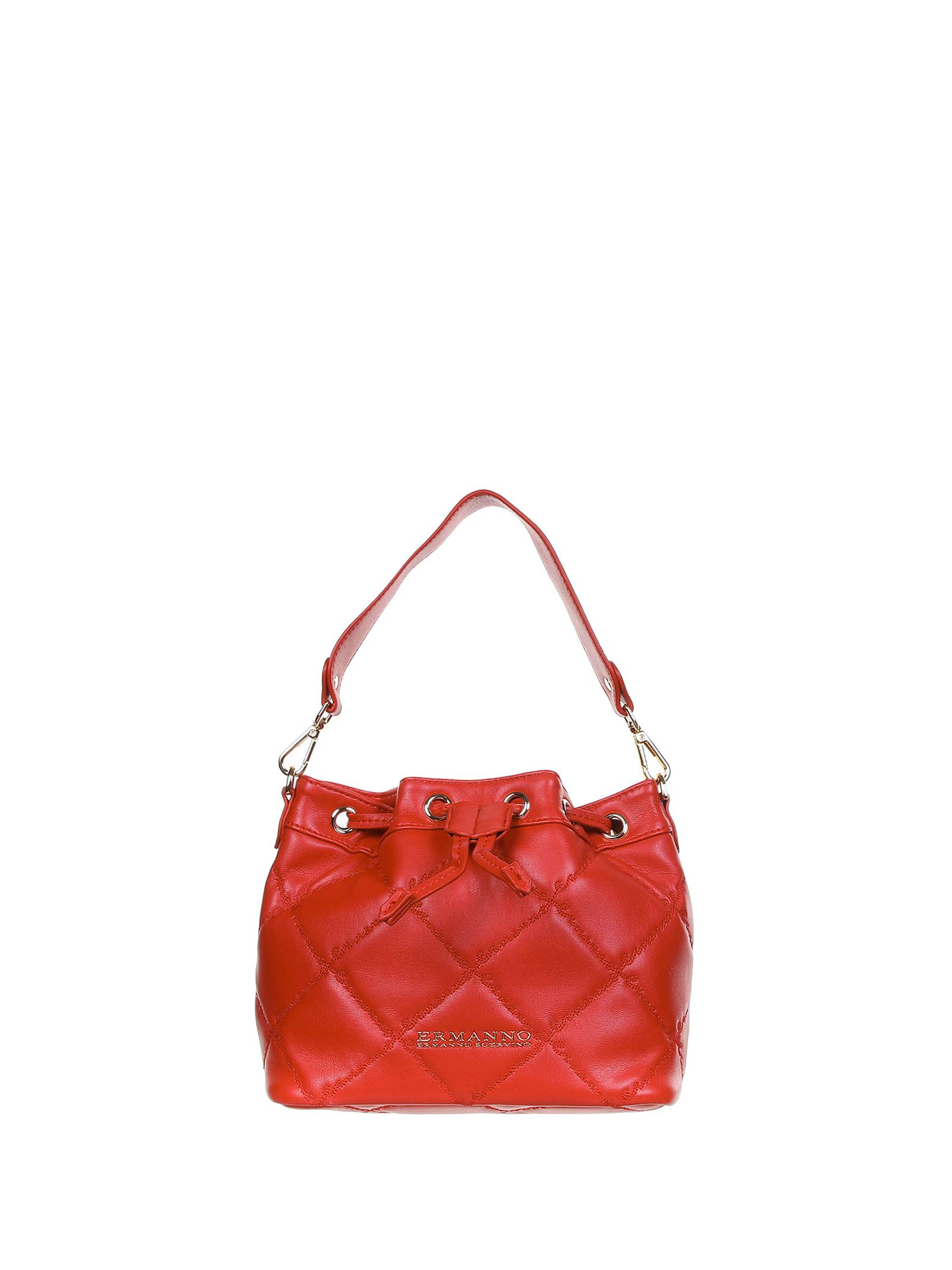 Ermanno Scervino Josephine Red Bucket Bag In Rosso