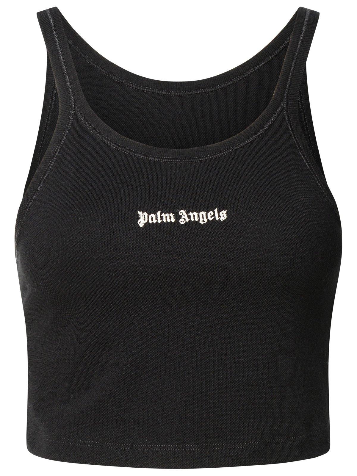 Shop Palm Angels Classic Logo Tank Top In Black Off