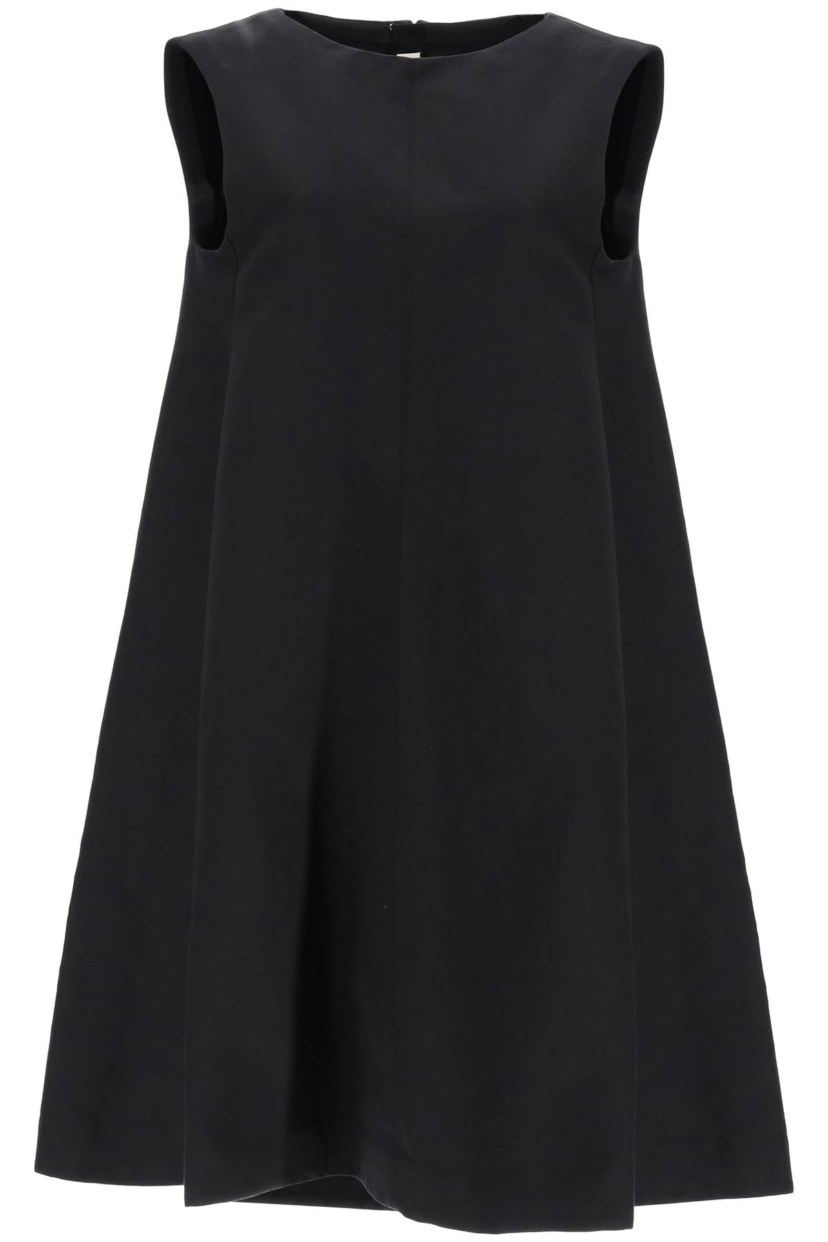 Shop Marni Flared Dress In Cotton Cady In Black (black)