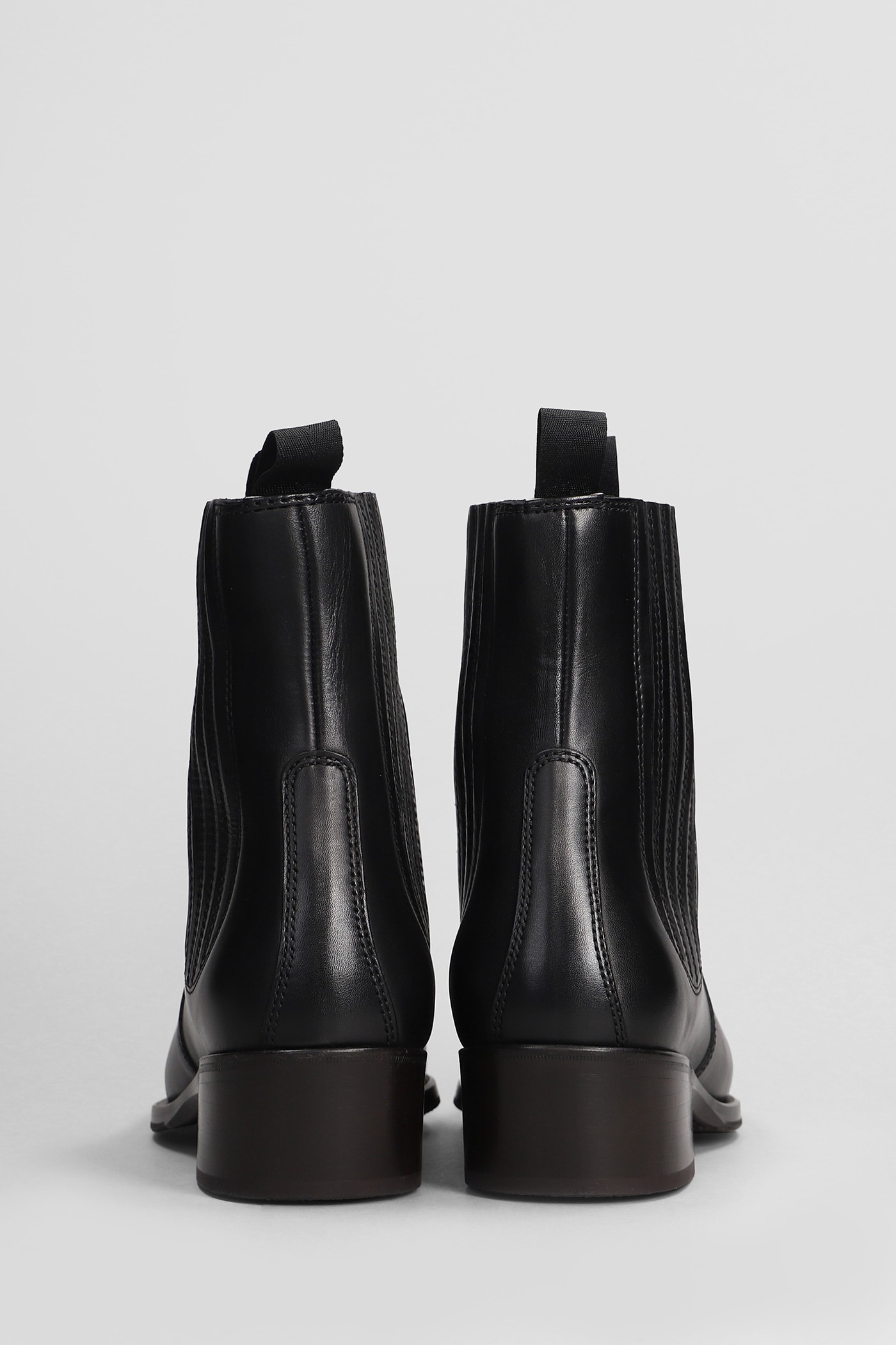 Shop Lemaire Ankle Boots In Black Leather