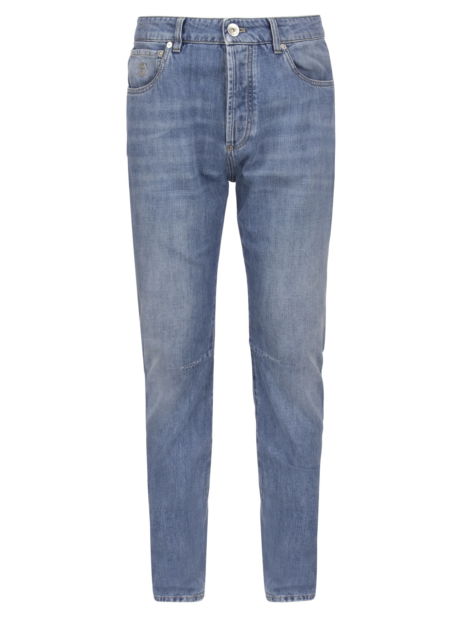 Brunello Cucinelli Five-pocket Leisure Fit Trousers In Lightweight Denim
