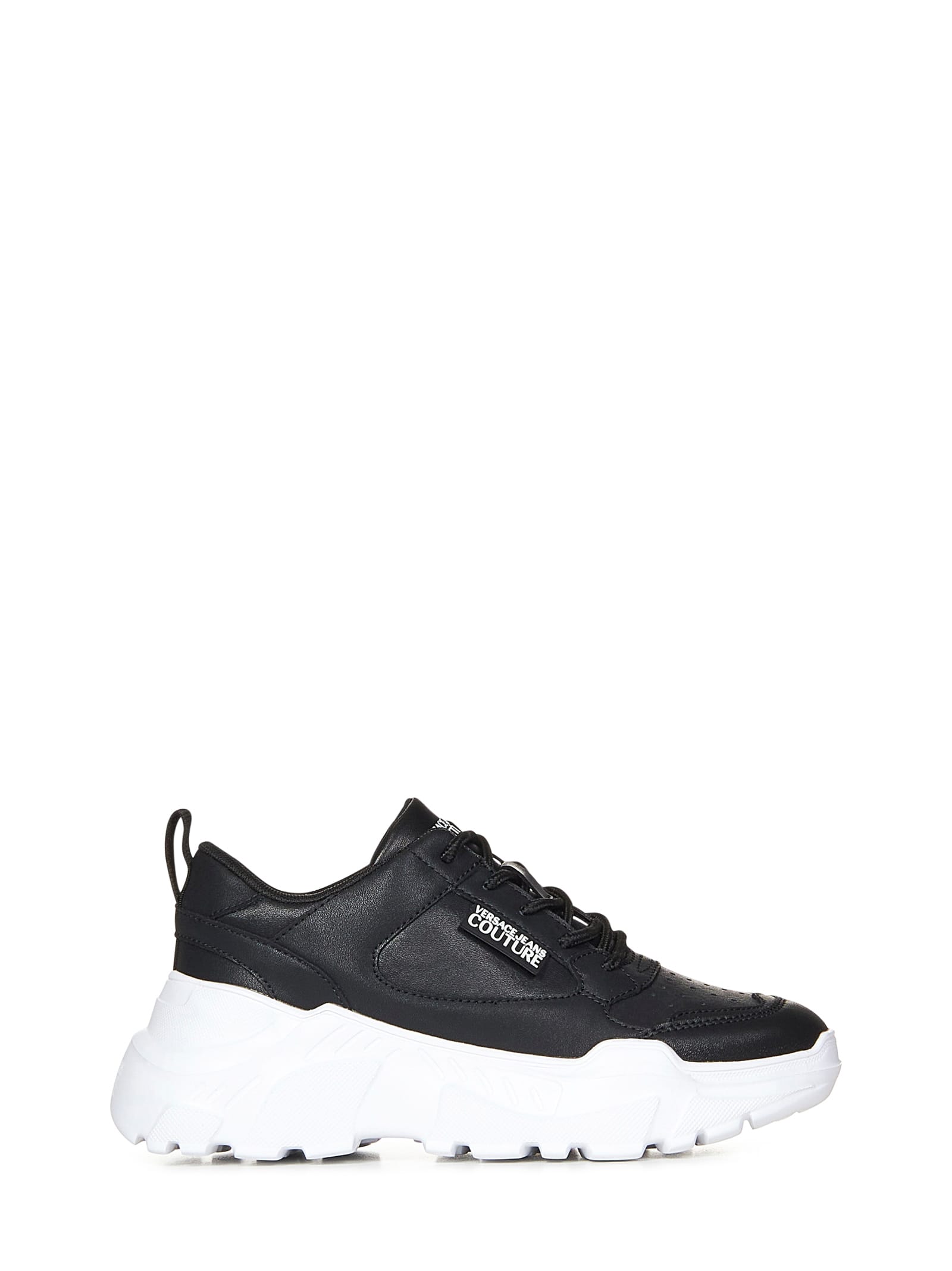 Shop Versace Jeans Couture Speedtrack Sneakers In Black