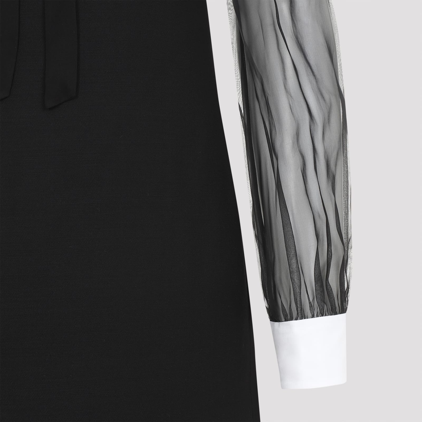 Shop Valentino Mini Smoking Dress In Ni Nero Bianco