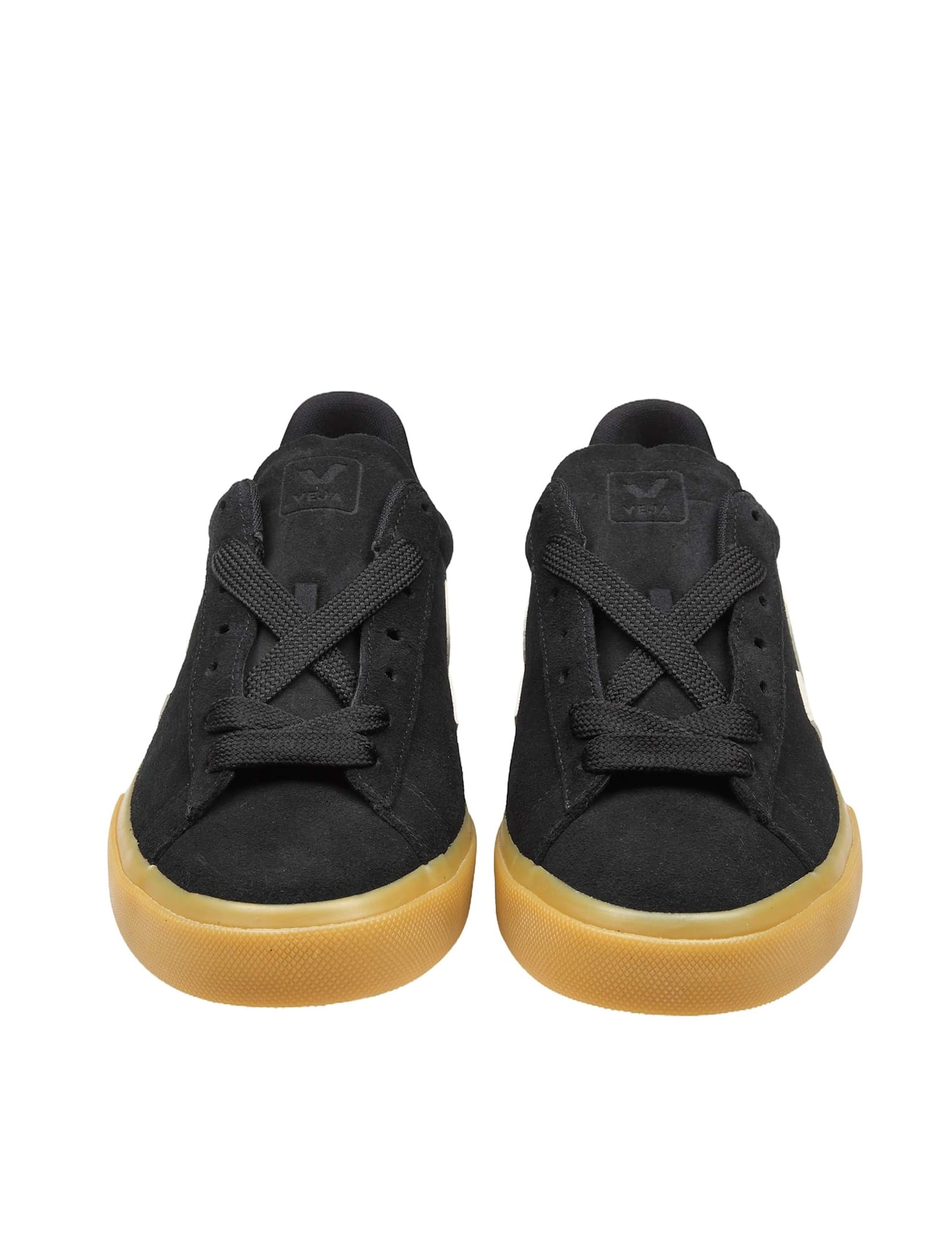 Shop Veja Campo Suede Sneakers Color Black