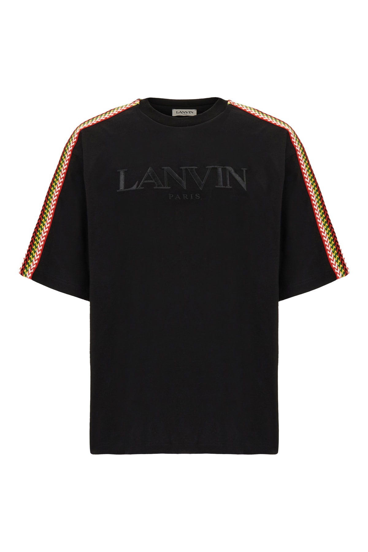 Shop Lanvin Black Cotton T-shirt In 10