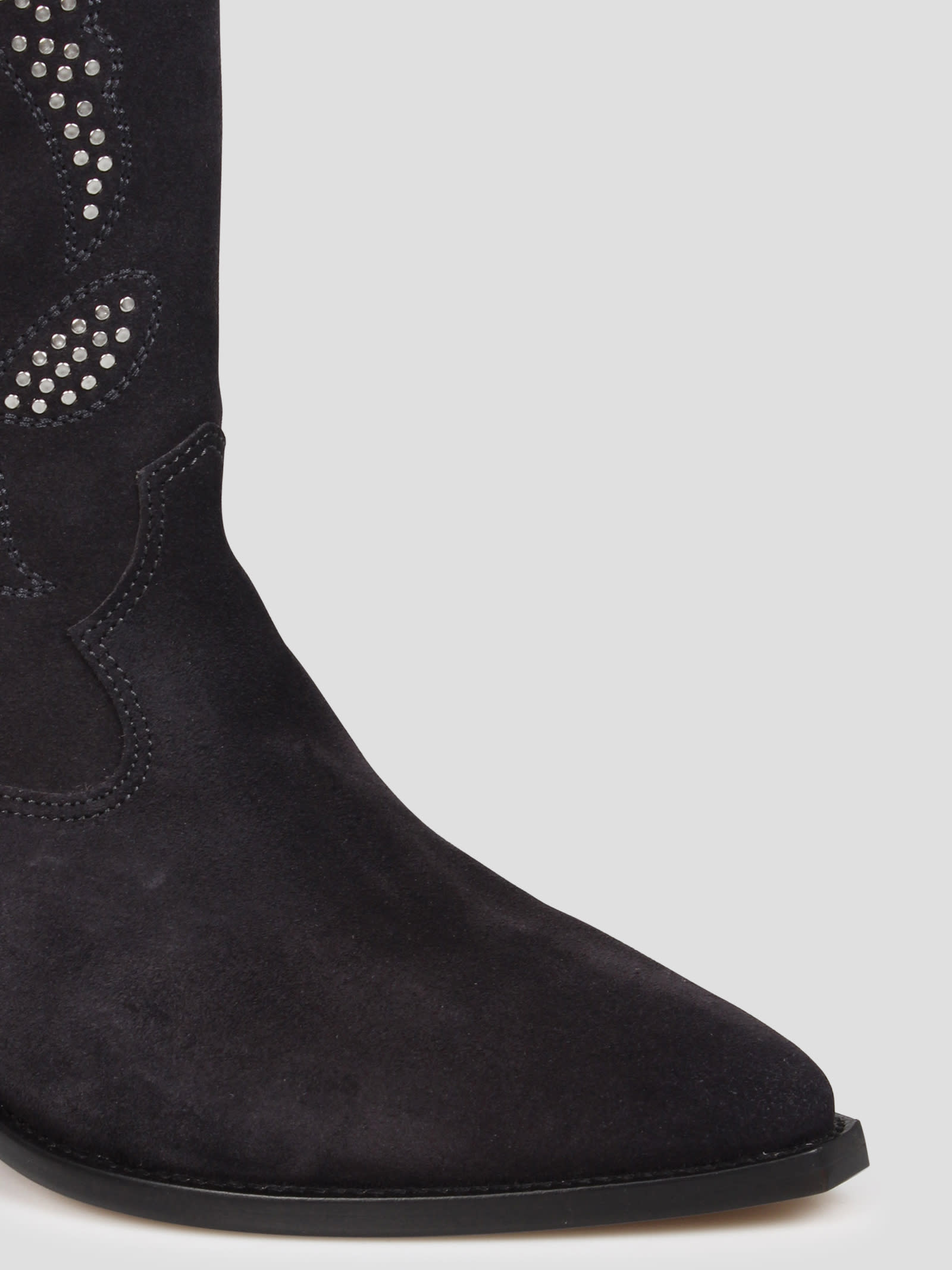 Shop Isabel Marant Mini Studs Ankle Boots In Black