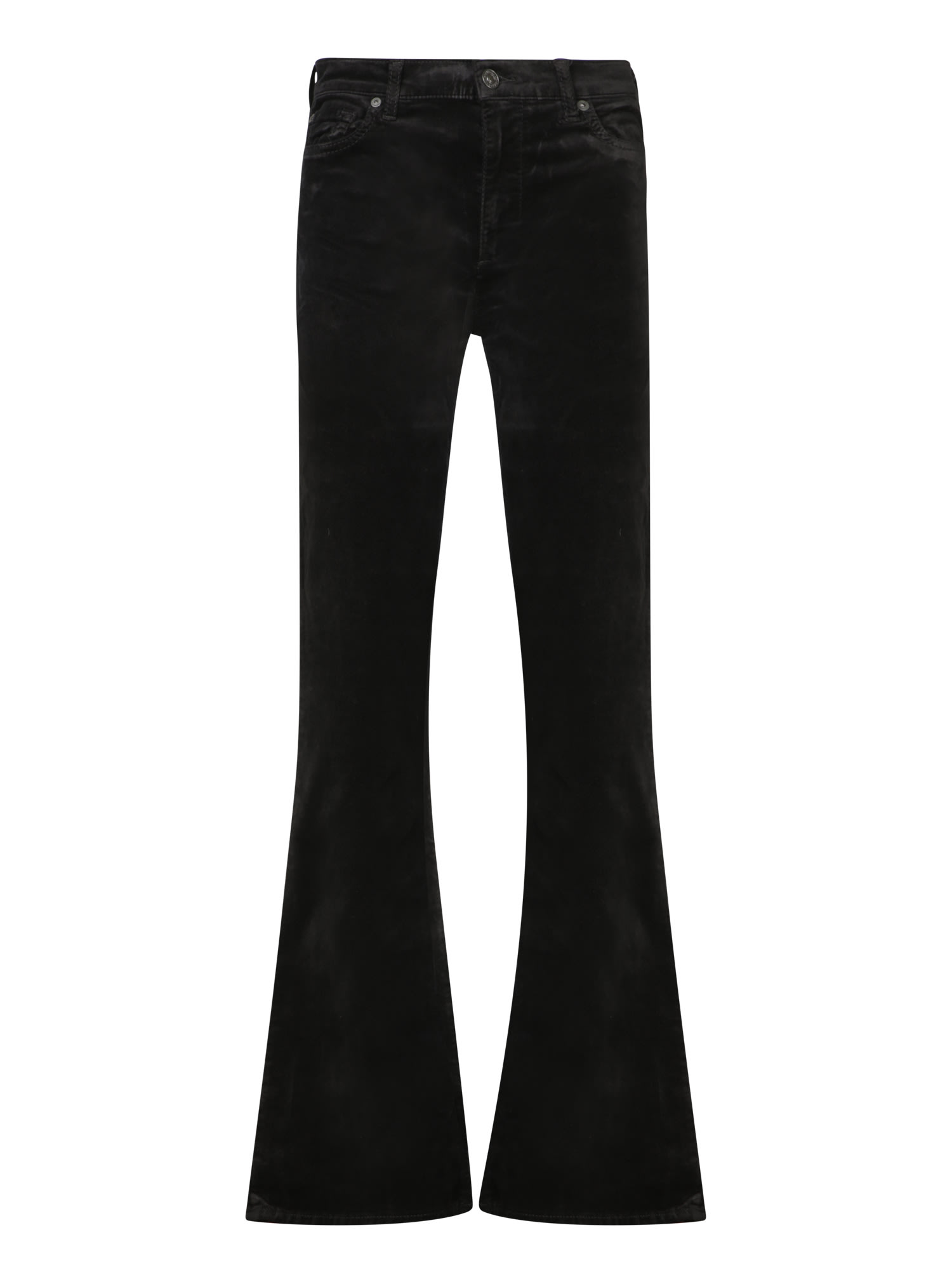 Shop 7 For All Mankind Black Velvet Jeans