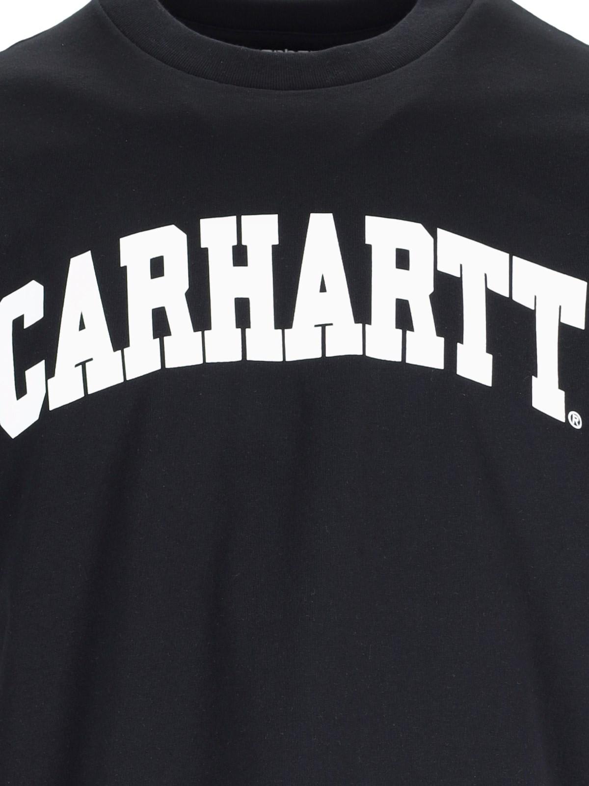 Shop Carhartt S/s University T-shirt In Nero/bianco