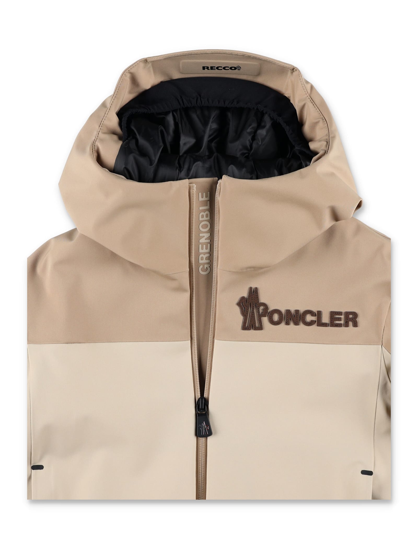 Moncler Grenoble Kids Moriond Ski Jacket Beige In Brown