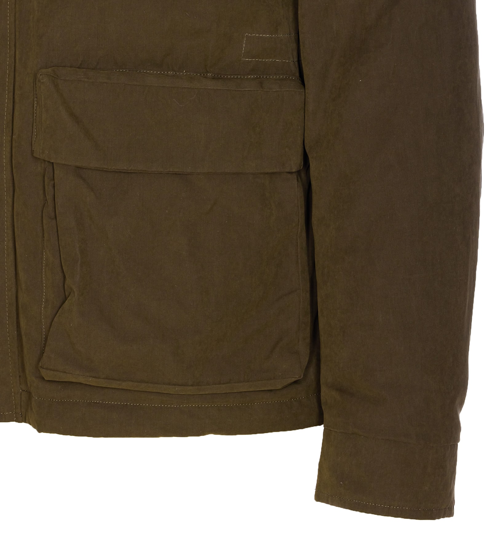 Herno Long Sleeve Hooded Padded Parka Jacket In Brown