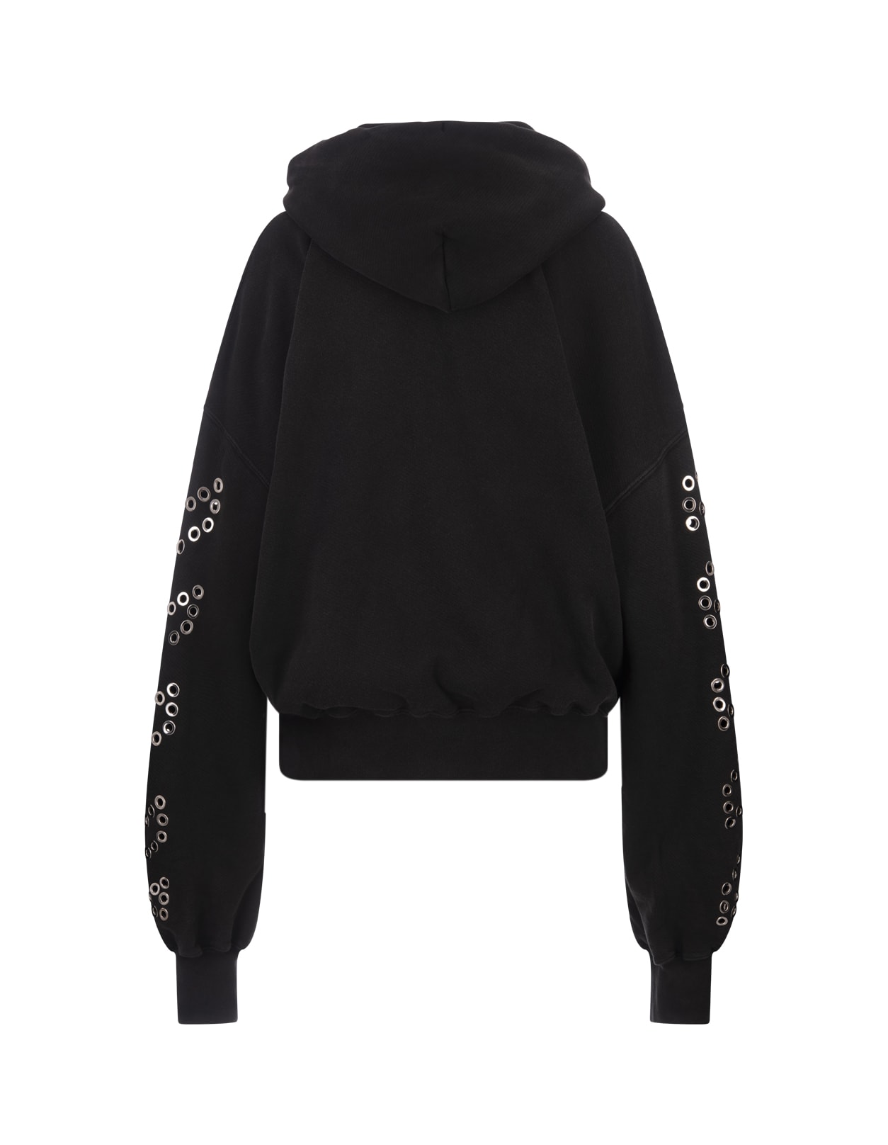 Shop Off-white Diag Eyelet Hoodie In Black