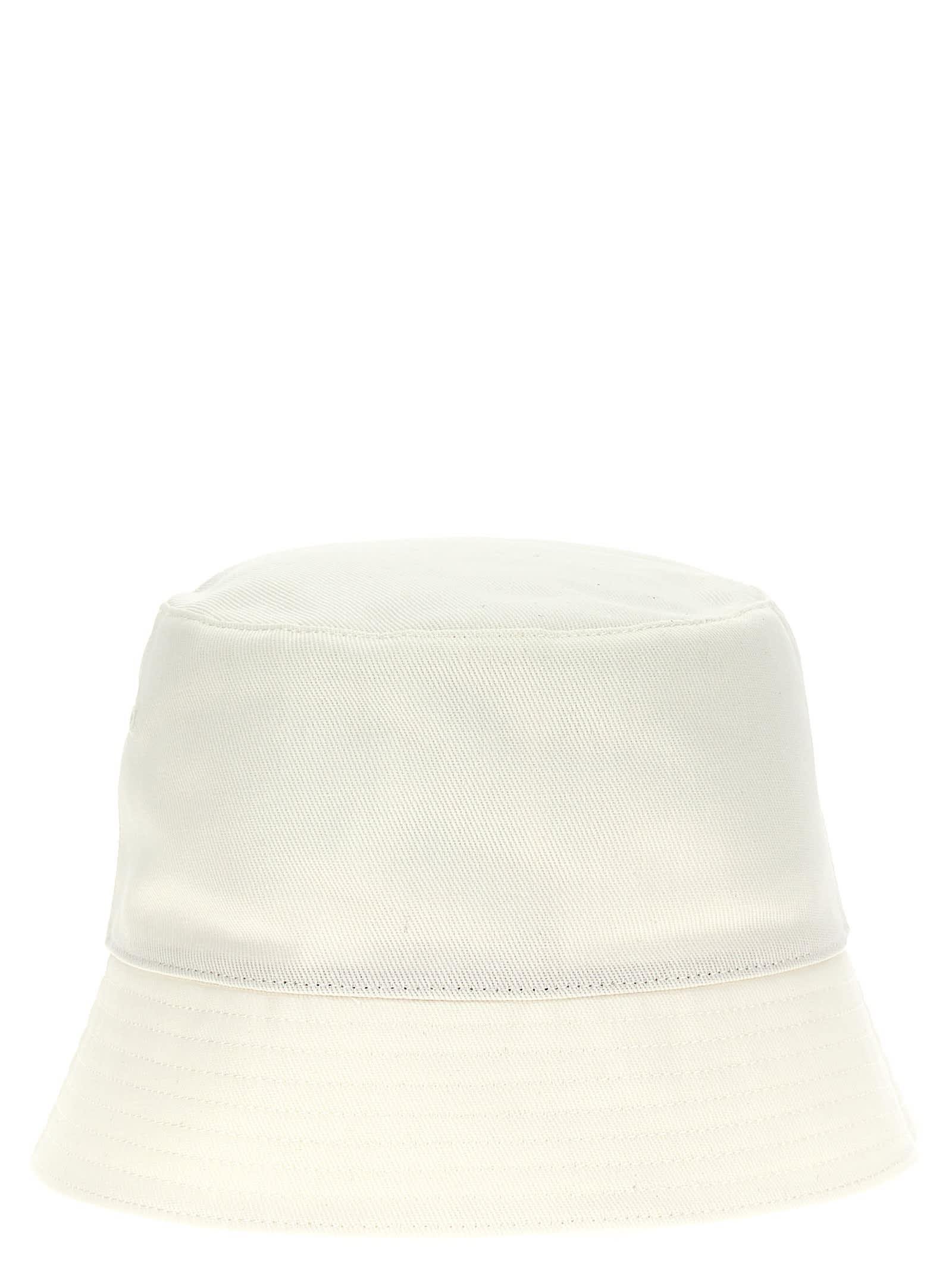 Shop Alexander Mcqueen Logo Bucket Hat In White/black